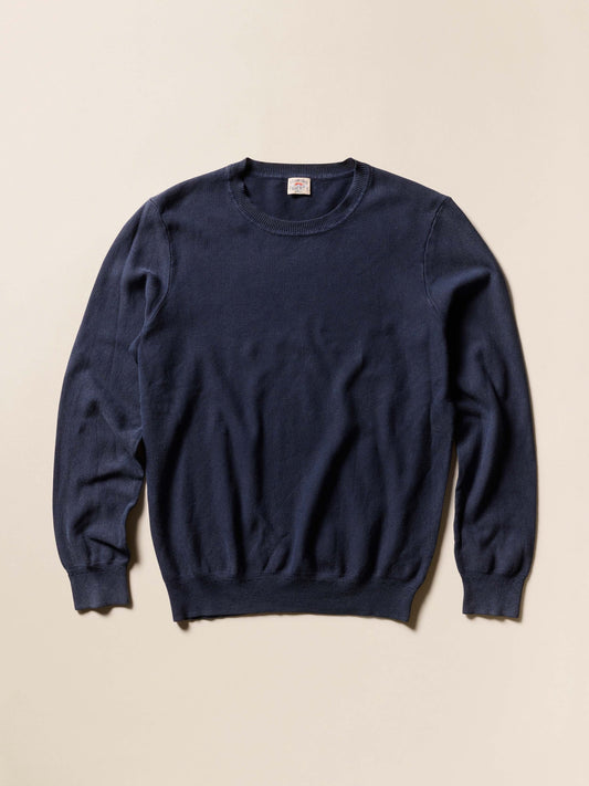 Light-Weight Cotton Crewneck - Ravine Navy