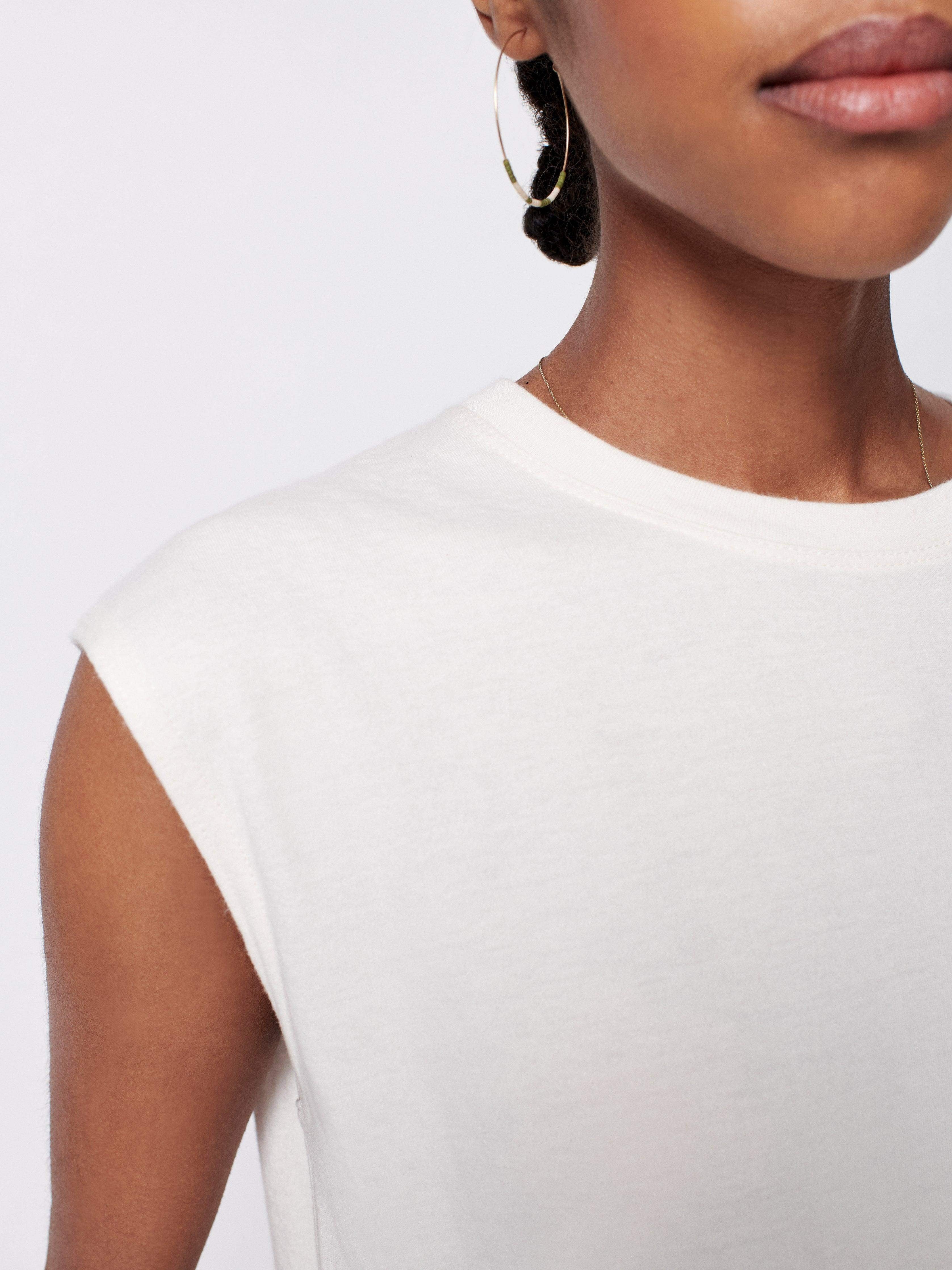 Cloud Muscle Tee - Whisper White