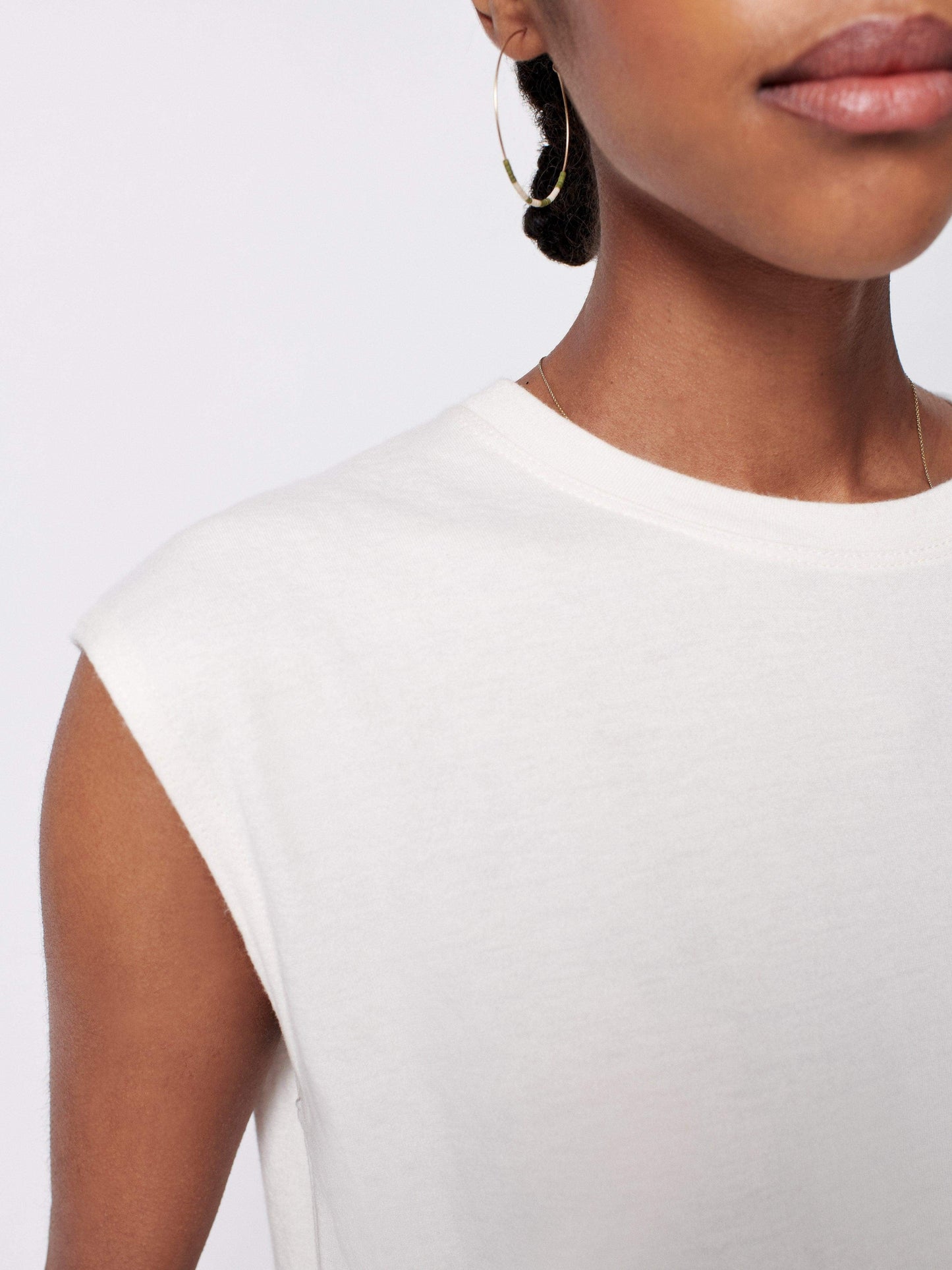 Cloud Muscle Tee - Whisper White