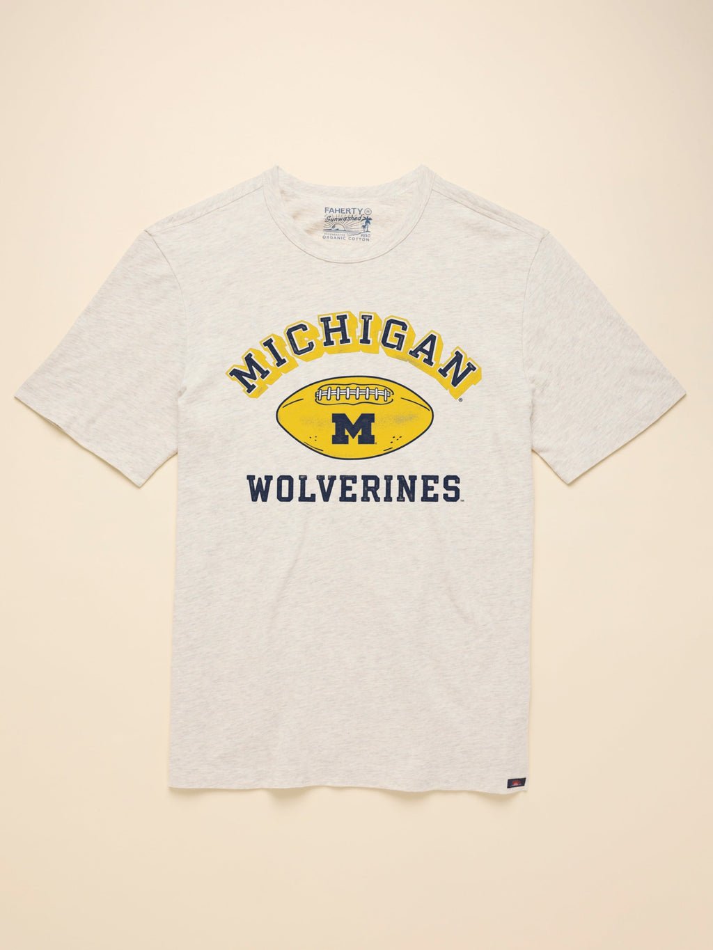 University of Michigan Sunwashed Tee - Island Dune Heather