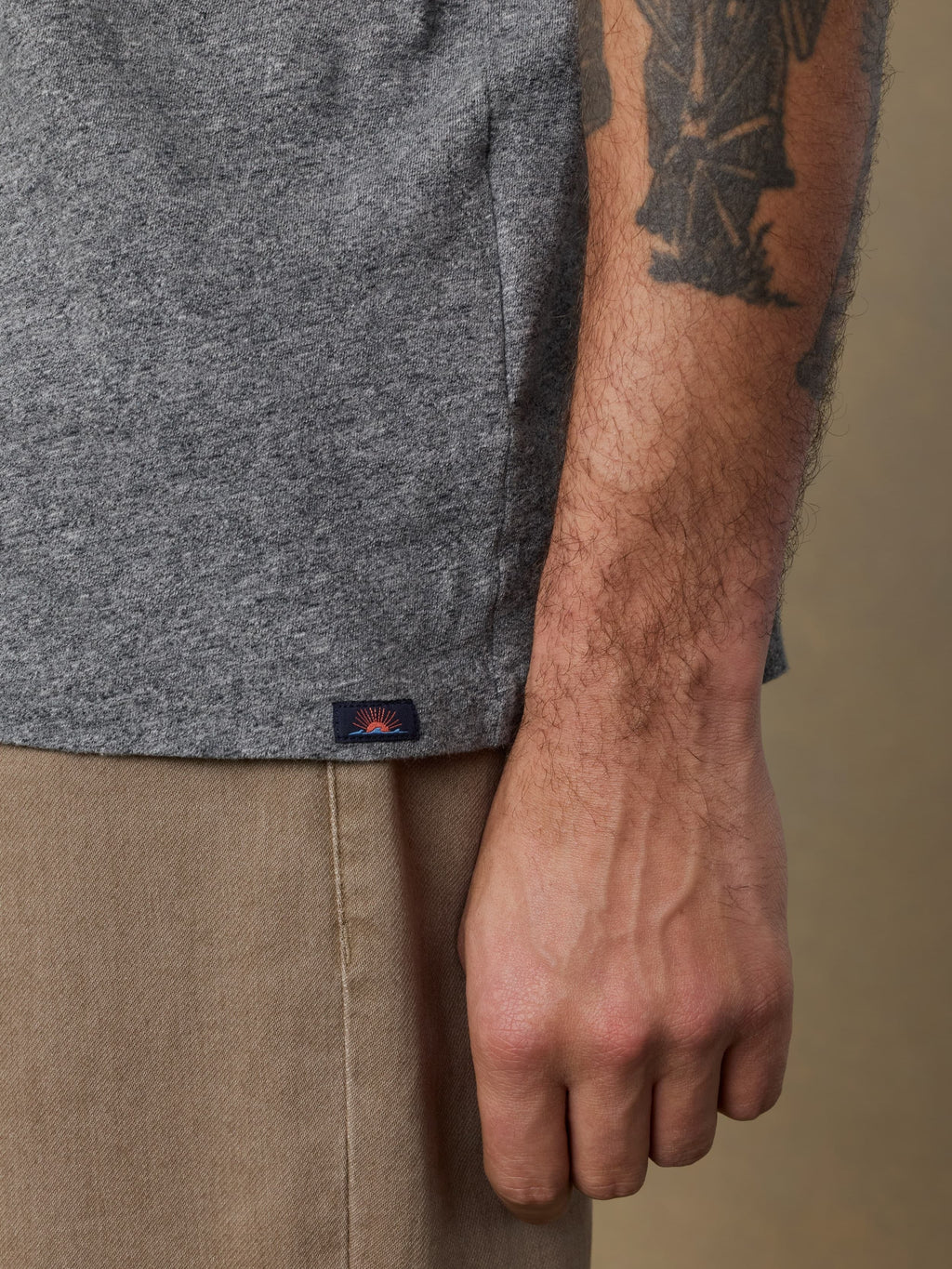 Sunwashed Regenerative Tee - Pebble Grey Heather