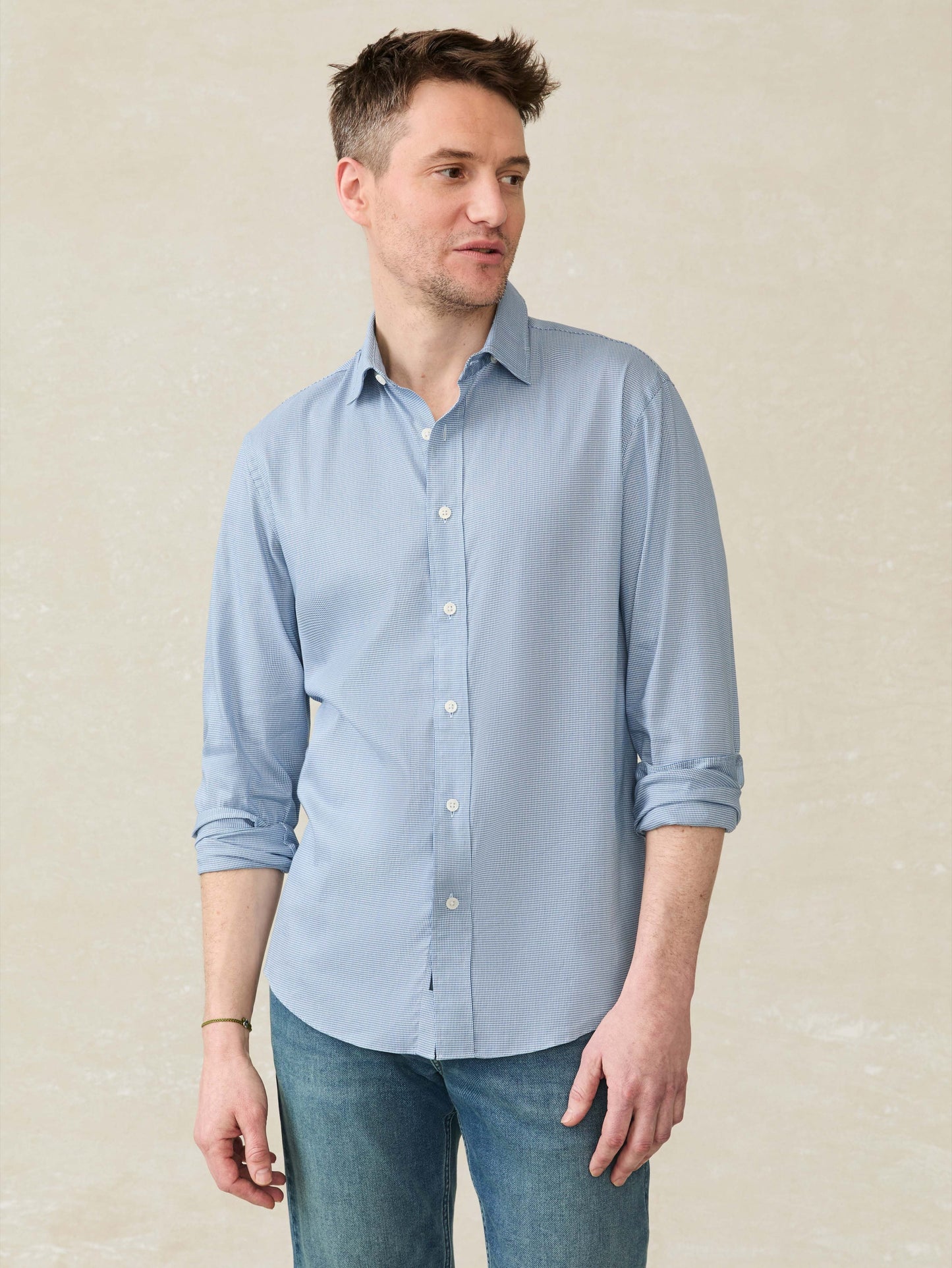 The MovementTM Shirt - Azure Pincheck