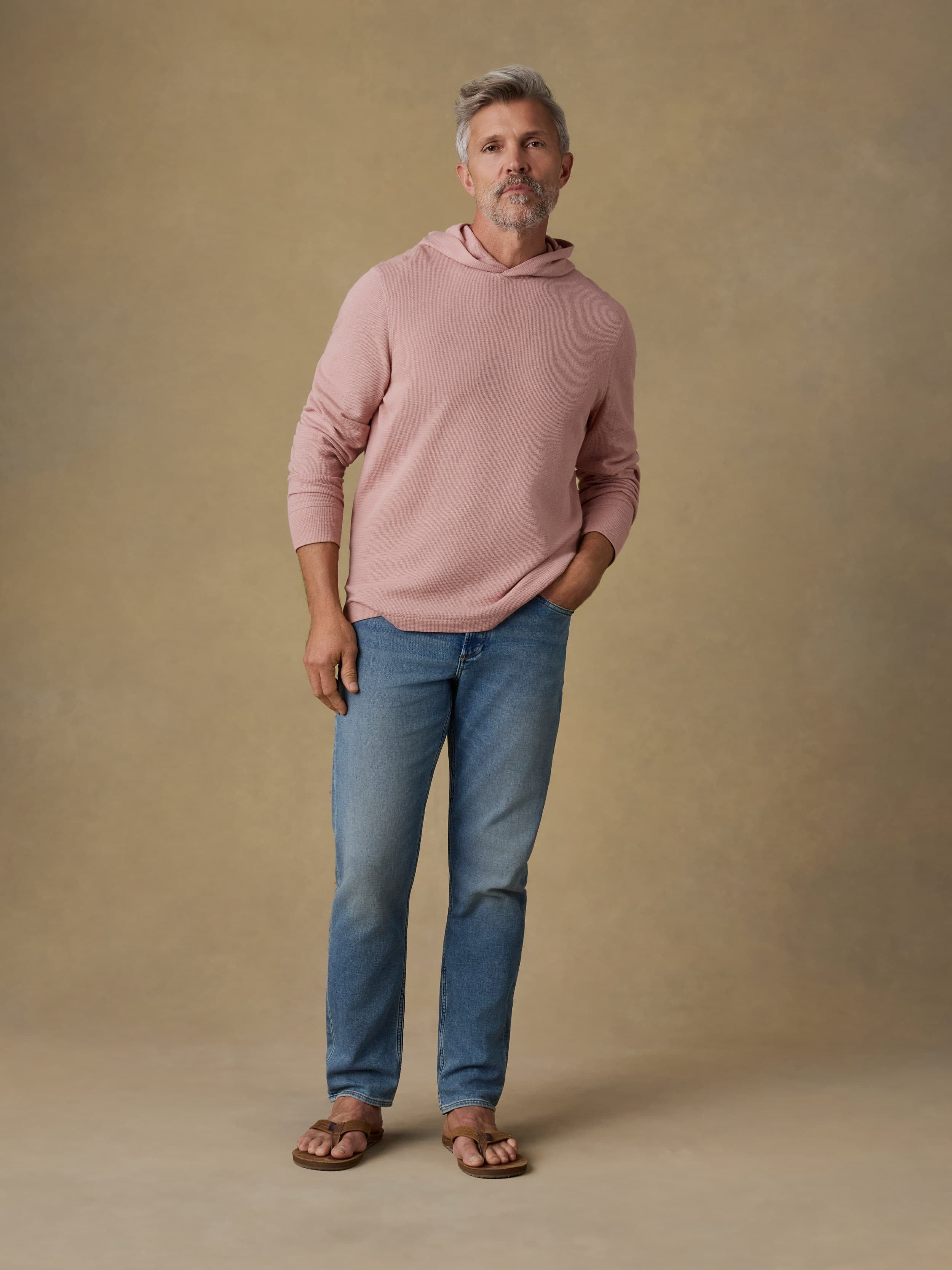 Waffle Hoodie - Desert Pink