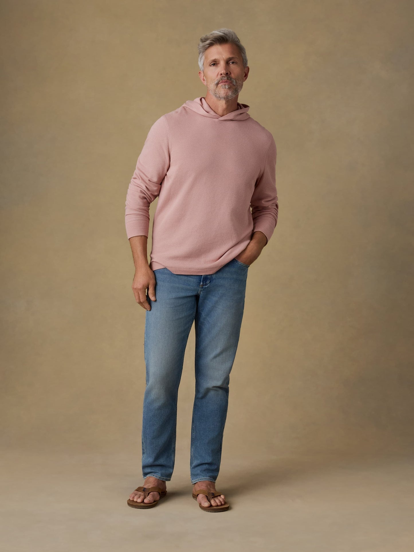Waffle Hoodie - Desert Pink