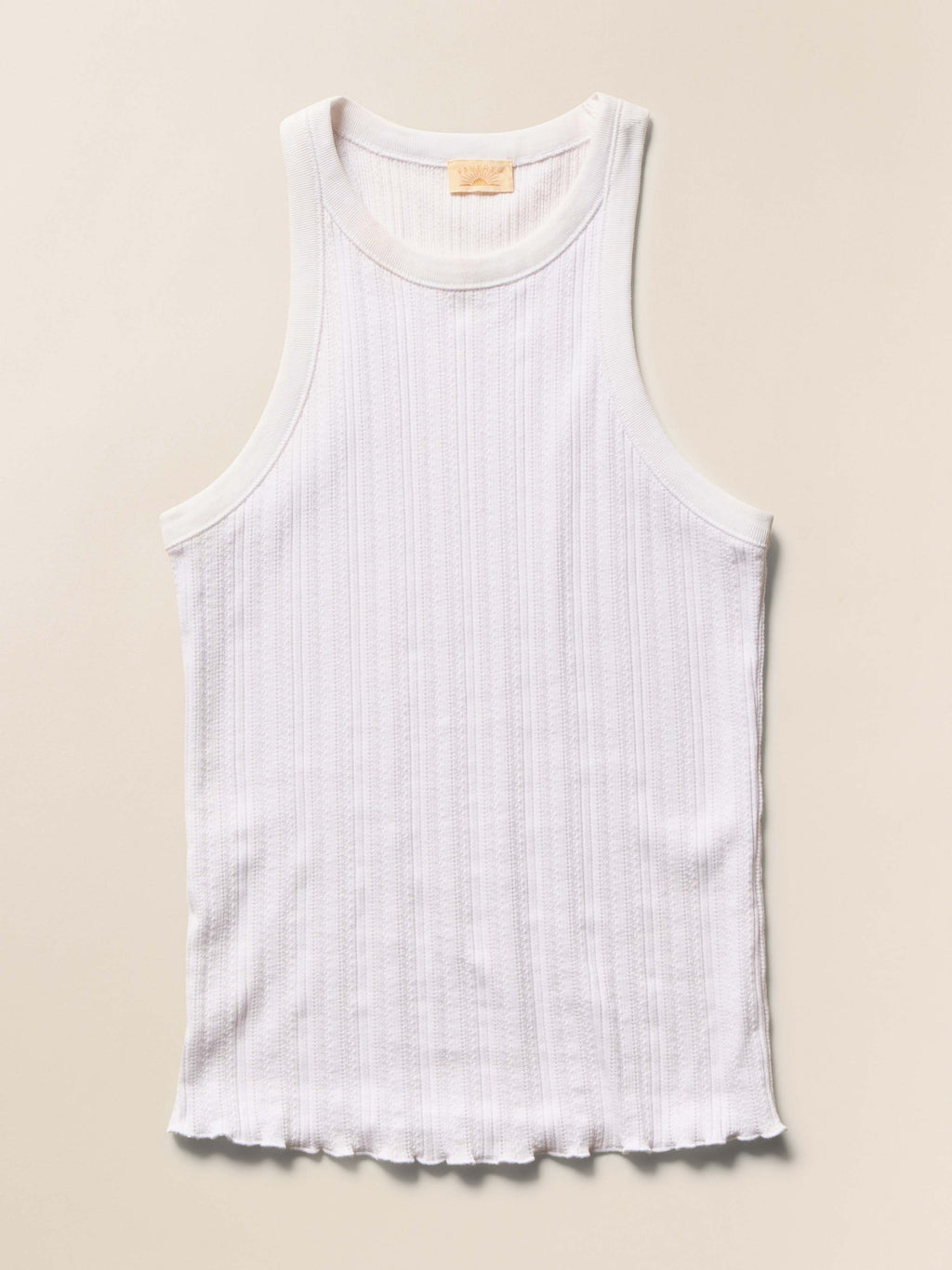 Paradise Pointelle Tank - White