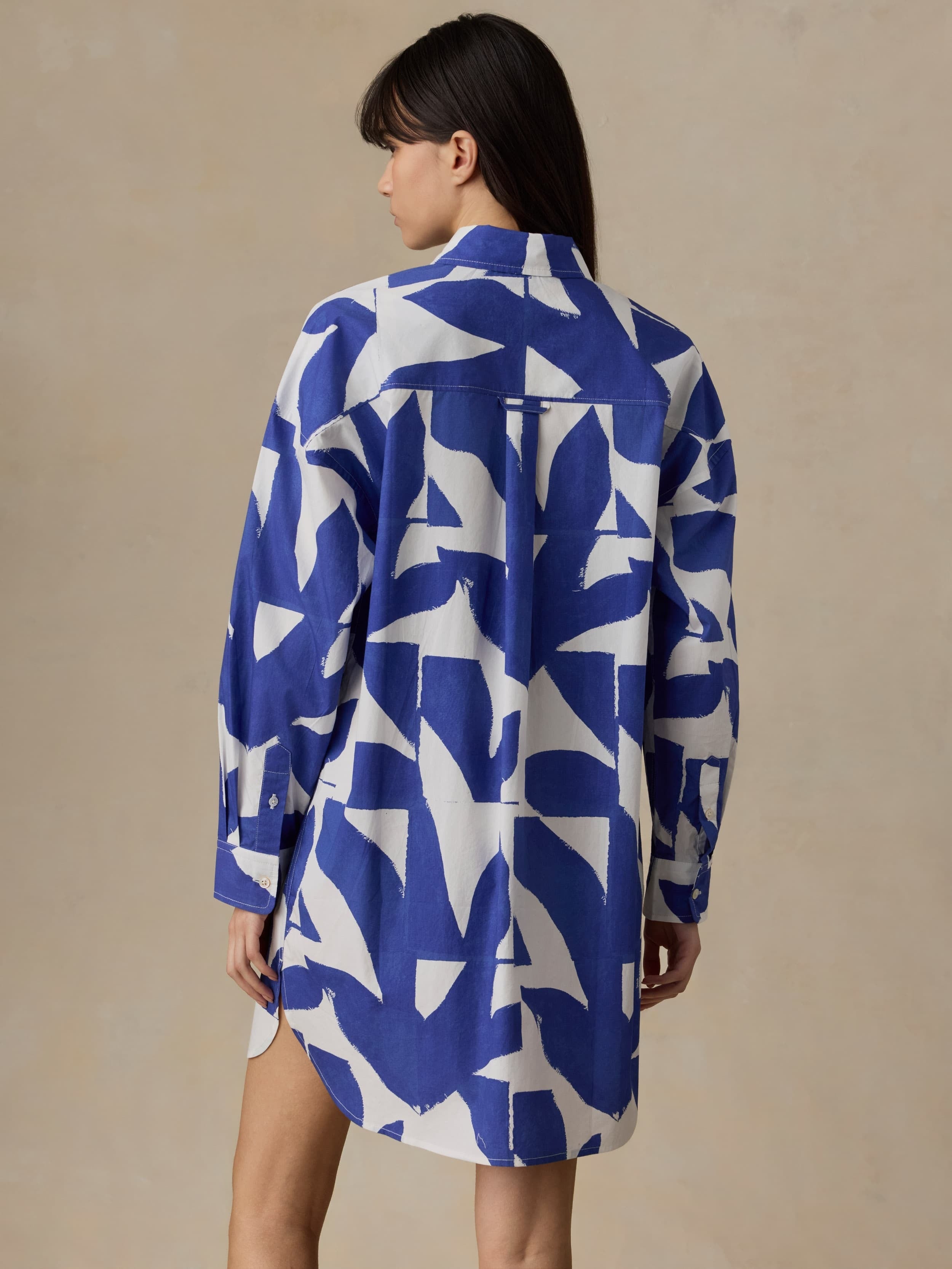 Coastal Poplin Kova Shirtdress - Summer Leaf