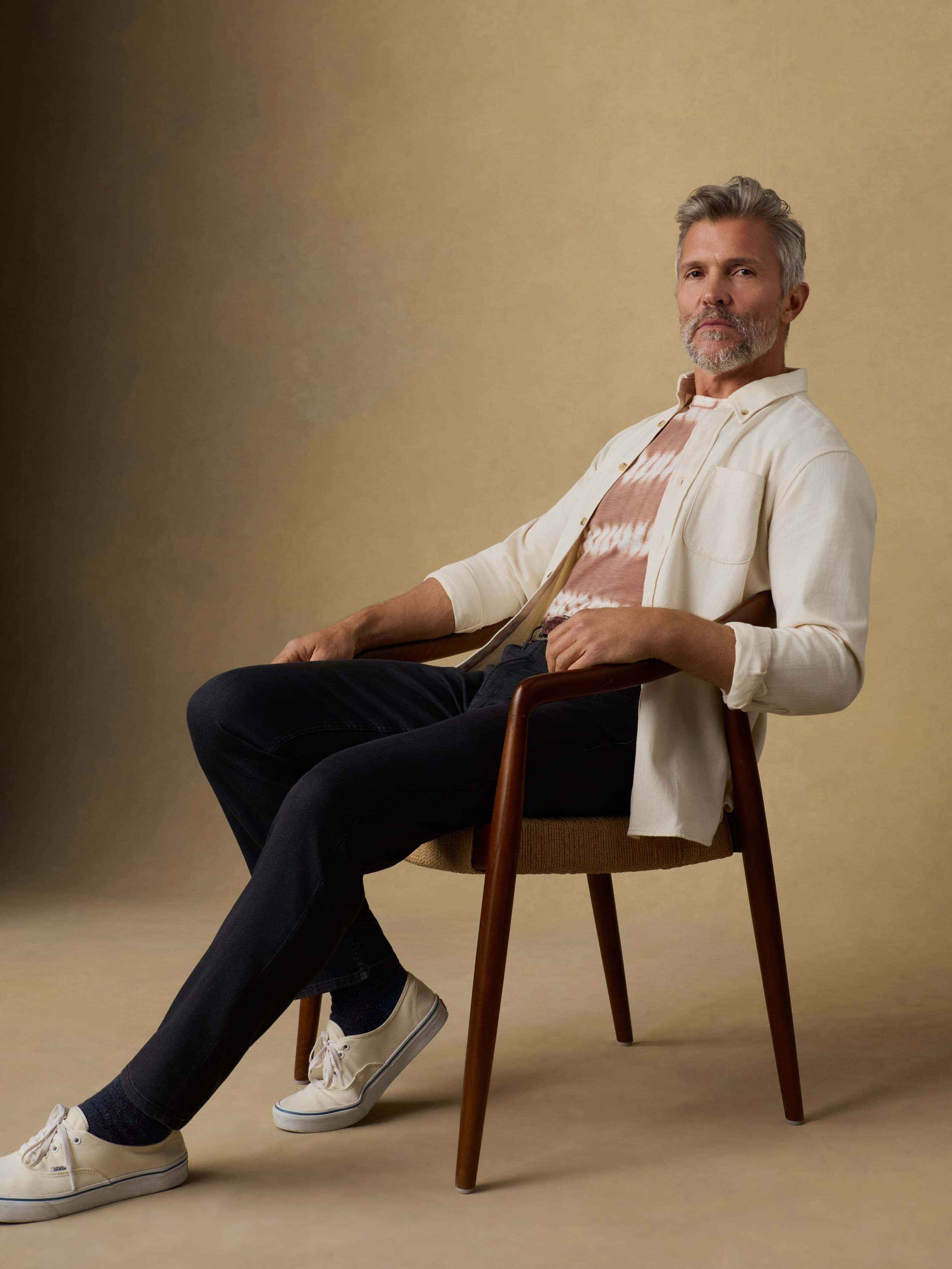 Organic Denim Button Down Shirt - Natural