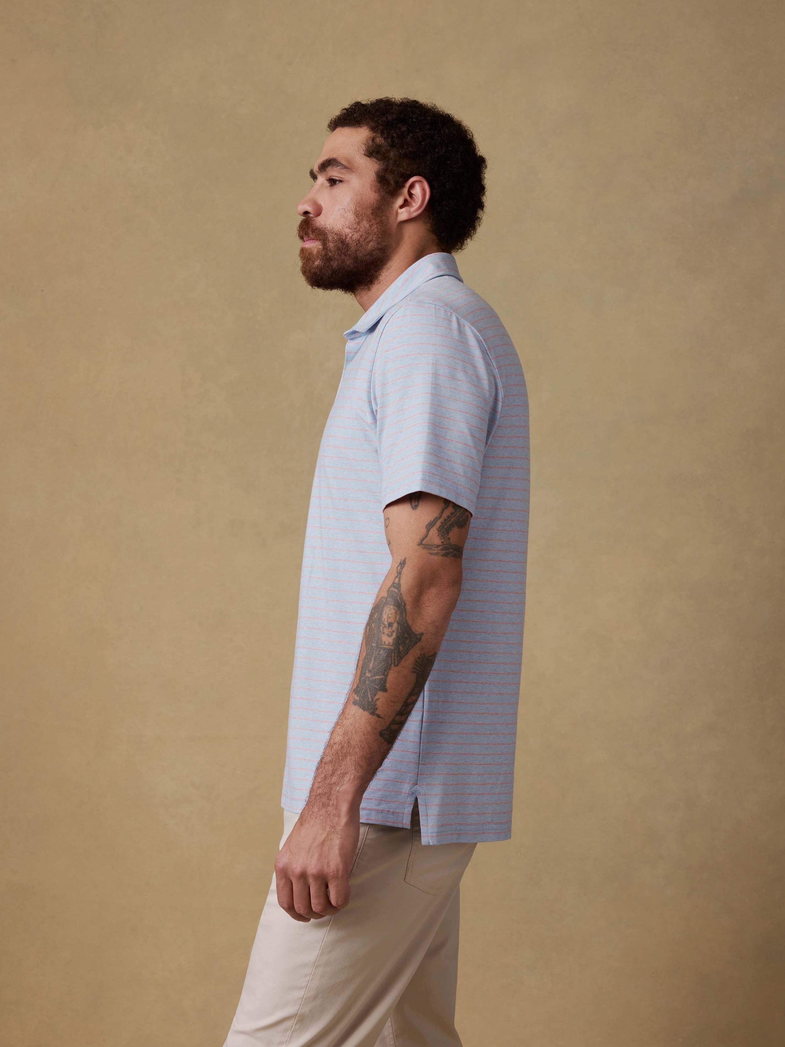Short-Sleeve MovementTM Polo - Vista View Stripe