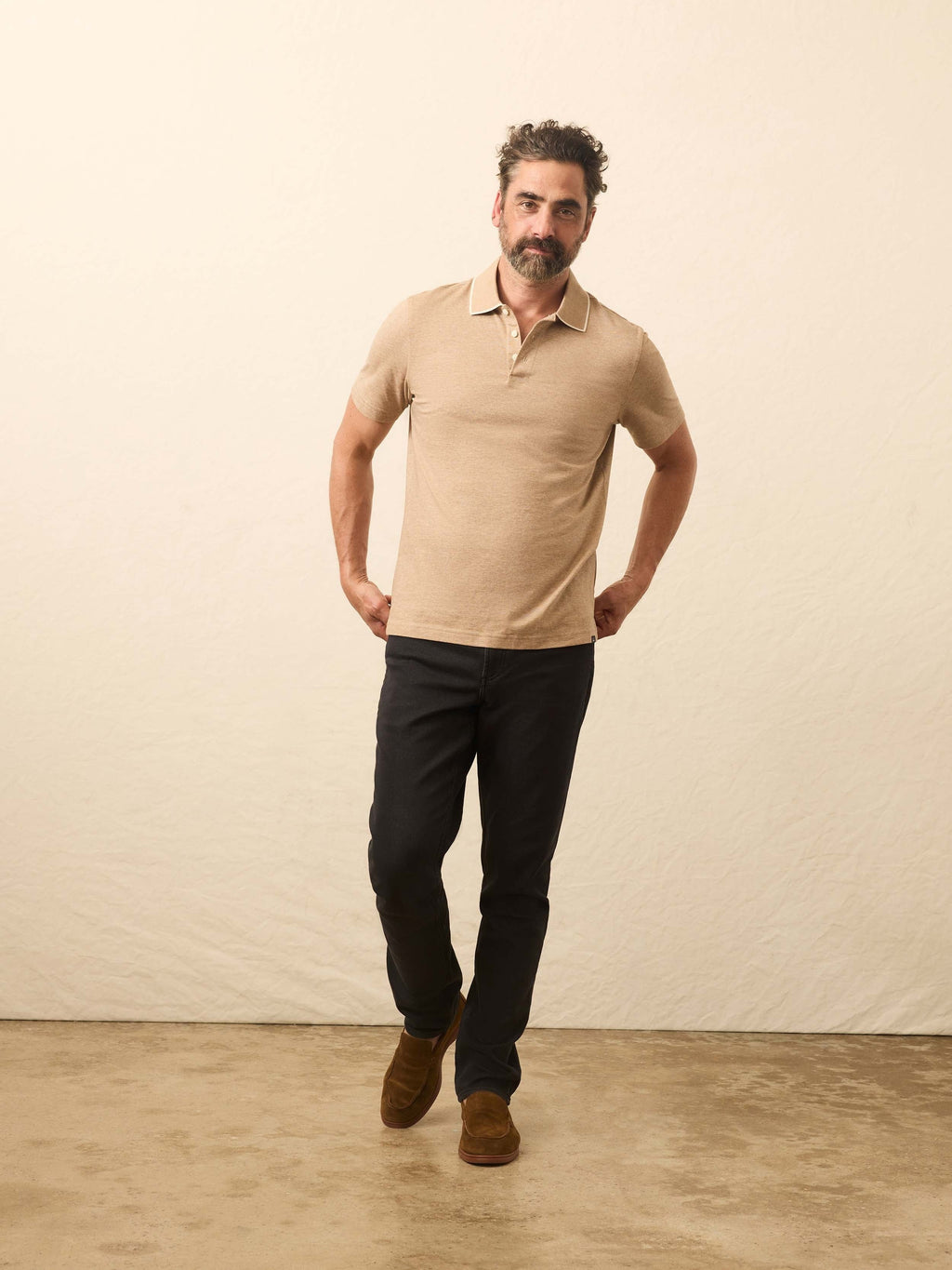 Short-Sleeve MovementTM Pique Polo - Driftwood Island Heather
