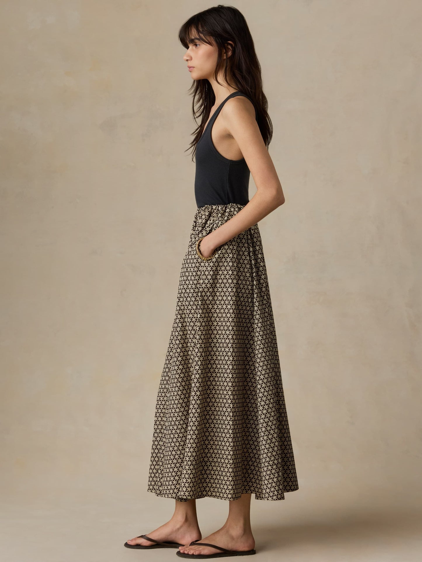 Coastal Poplin Nera Skirt - Bloom Trail Floral