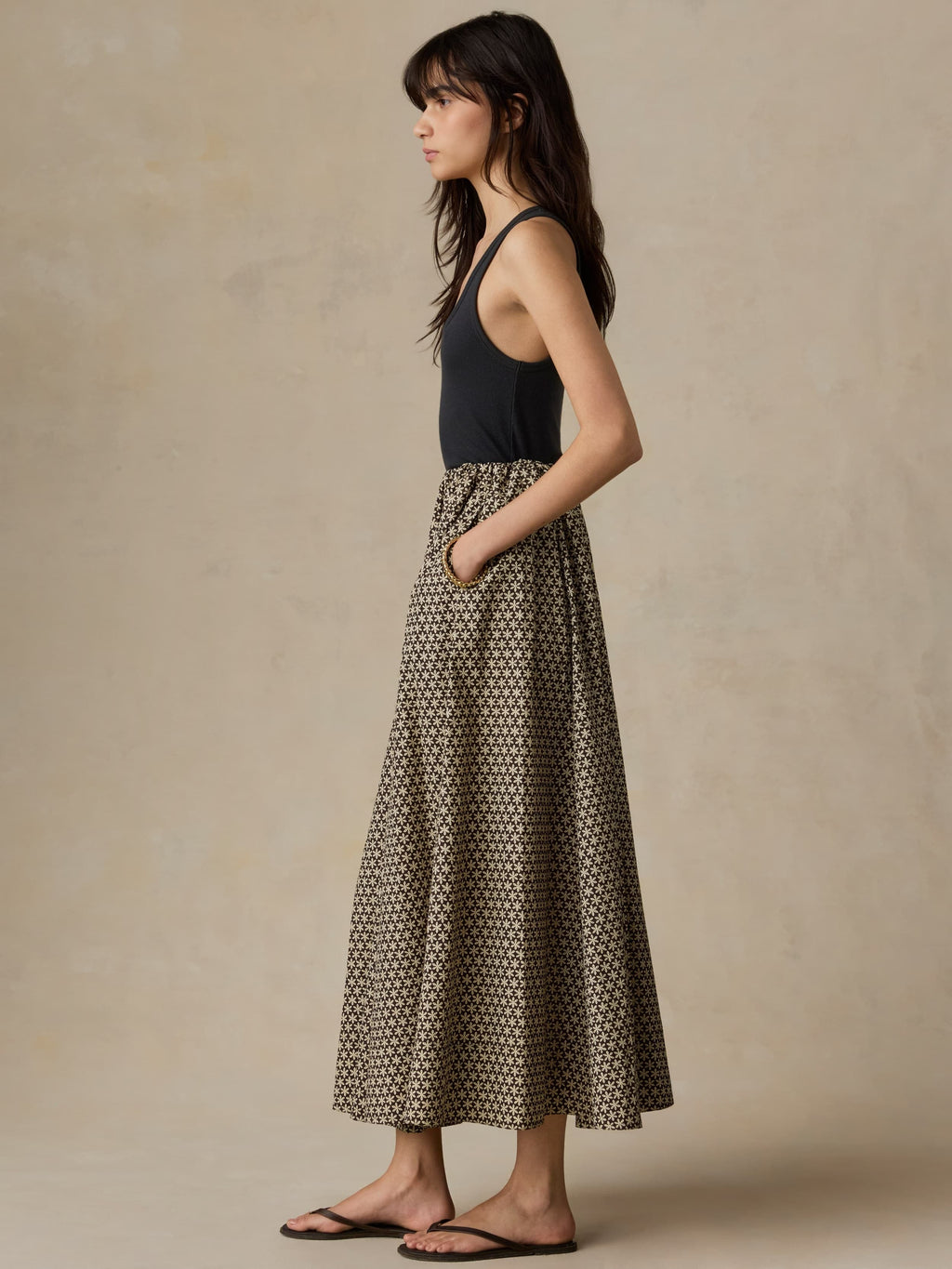 Coastal Poplin Nera Skirt - Bloom Trail Floral