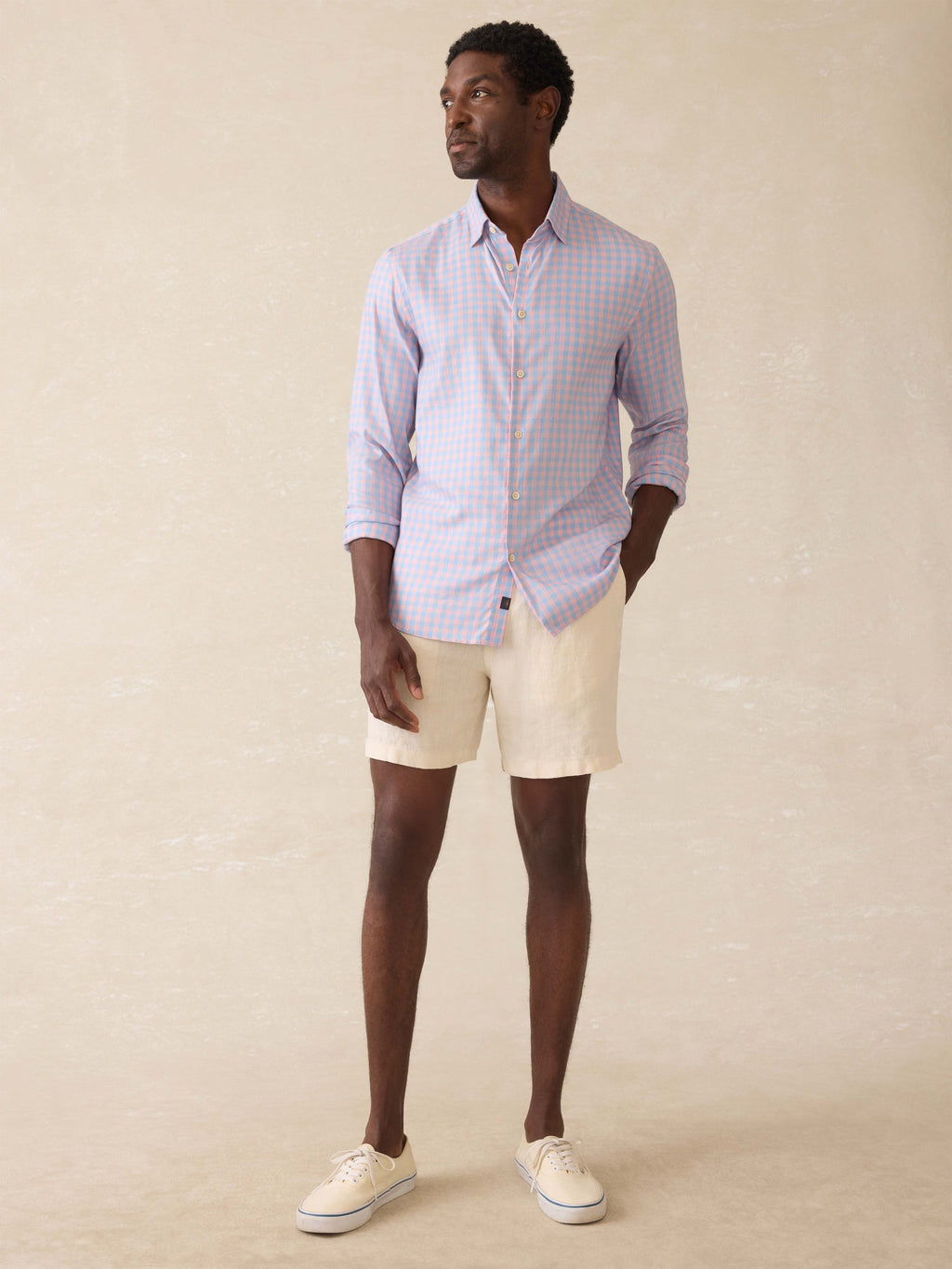MovementTM Monterey Shirt - Coral Sky Gingham
