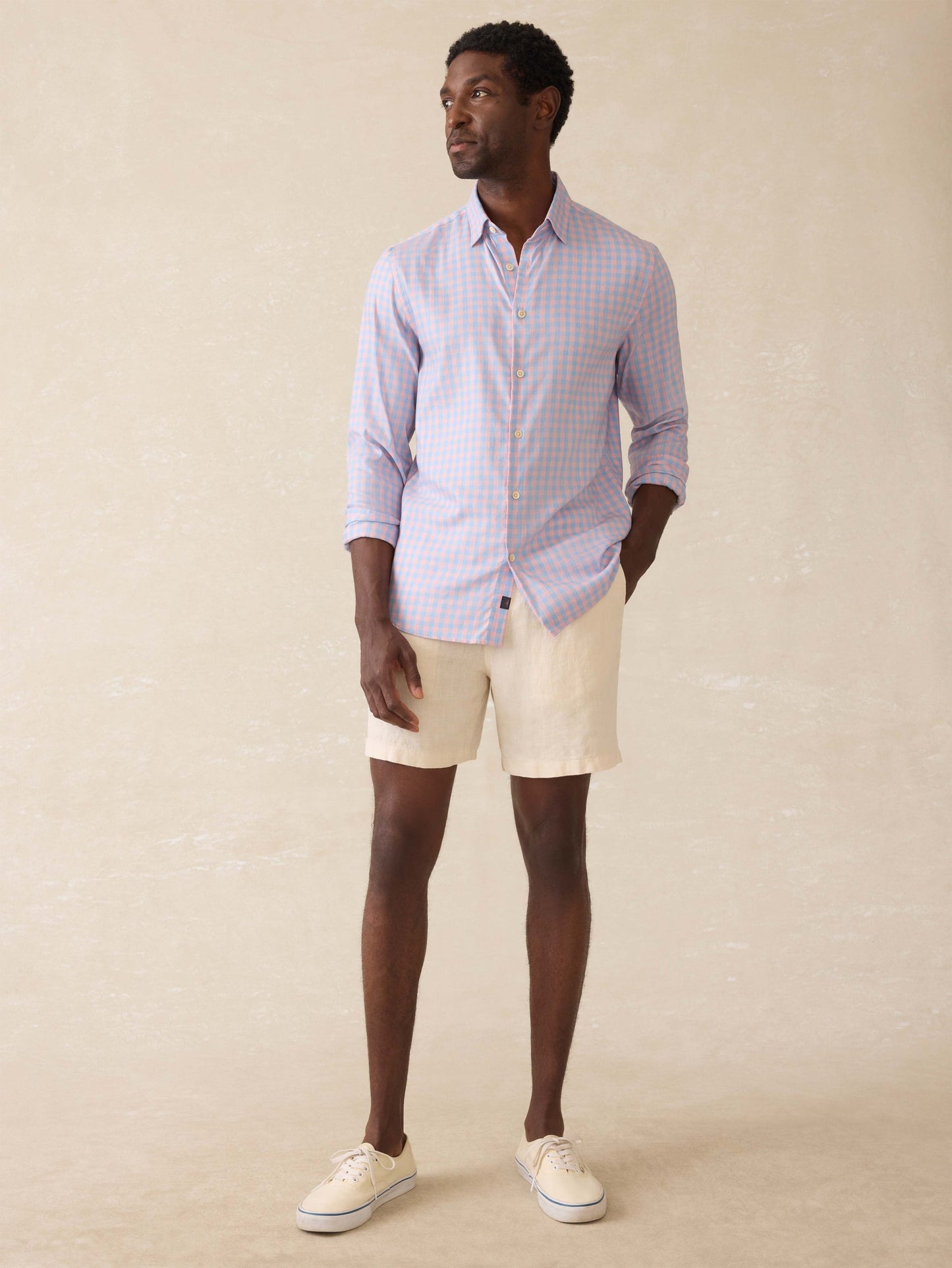 MovementTM Monterey Shirt - Coral Sky Gingham