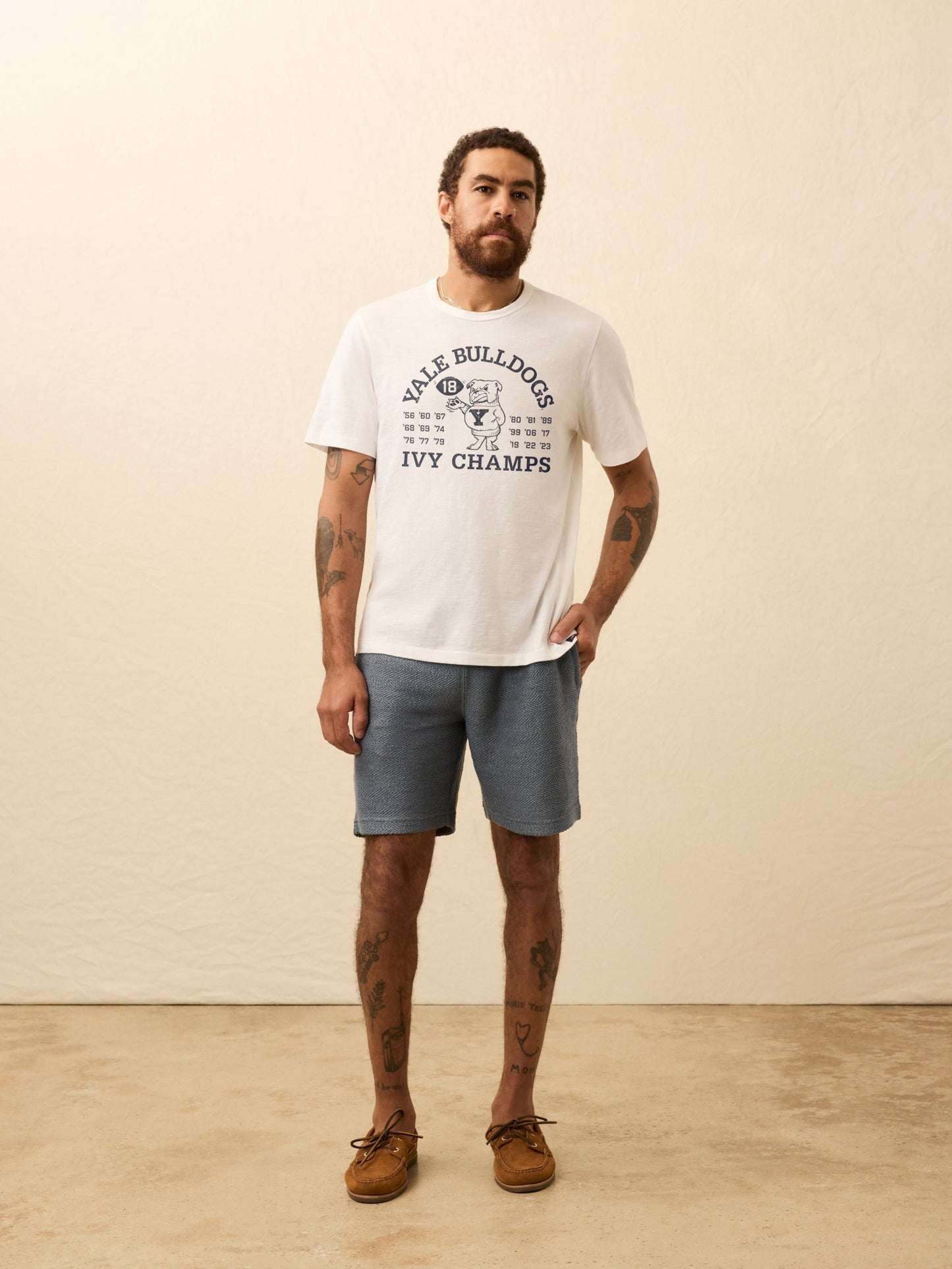 Yale Sunwashed Tee - White