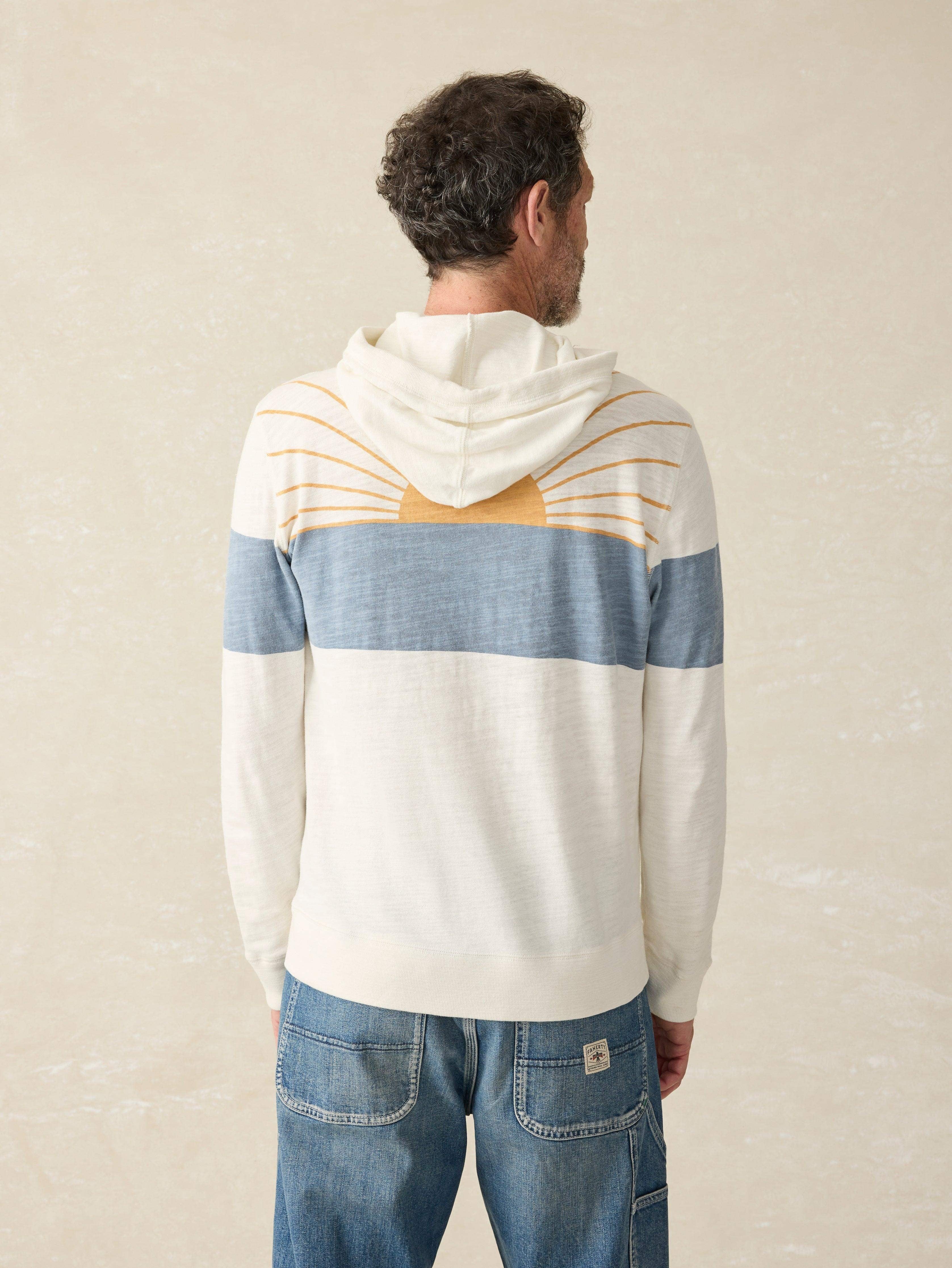 Sunwashed Sunray Organic Hoodie - Ocean Sunrise