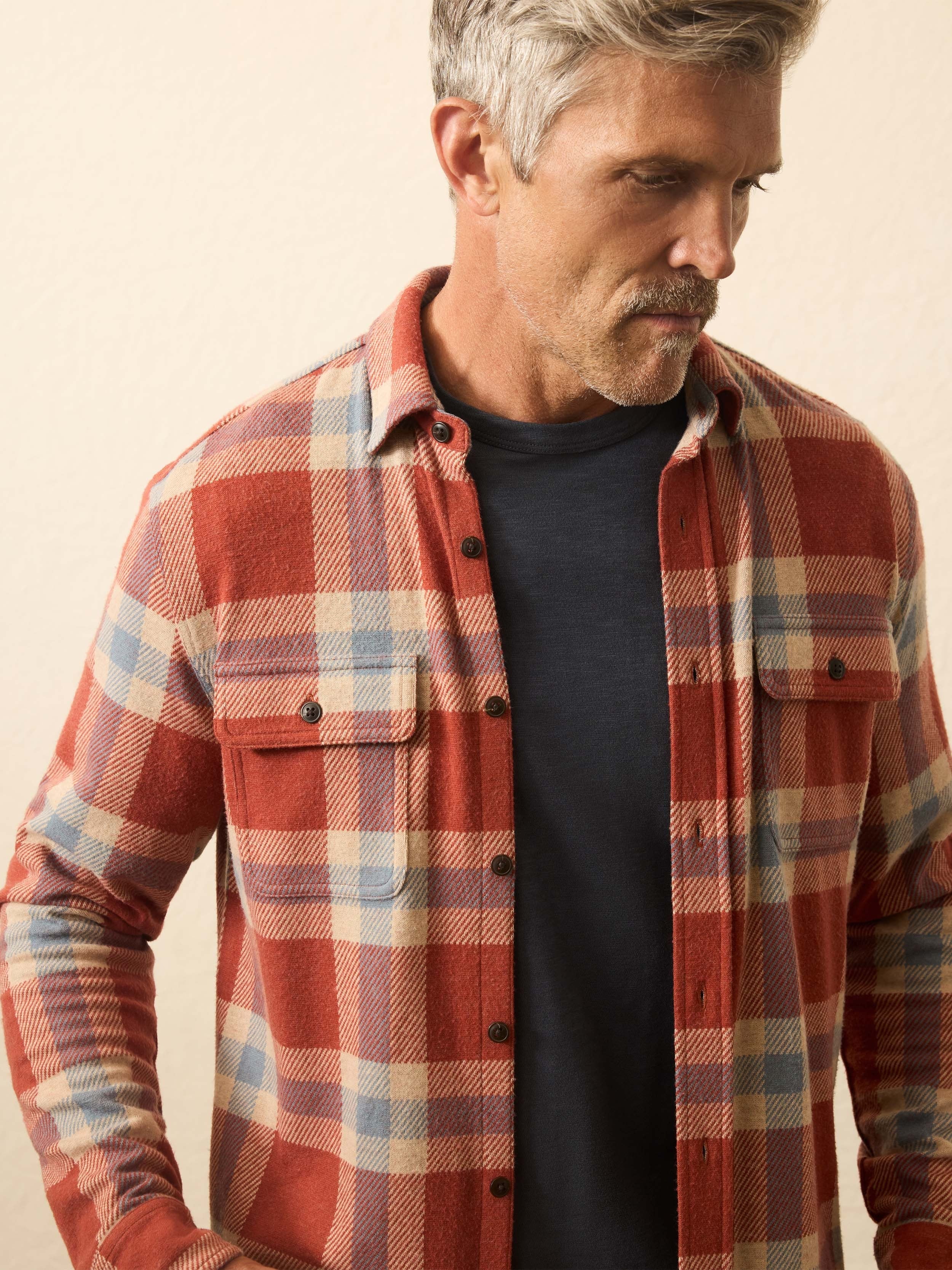 LegendTM Sweater Shirt - Copper Falls Plaid