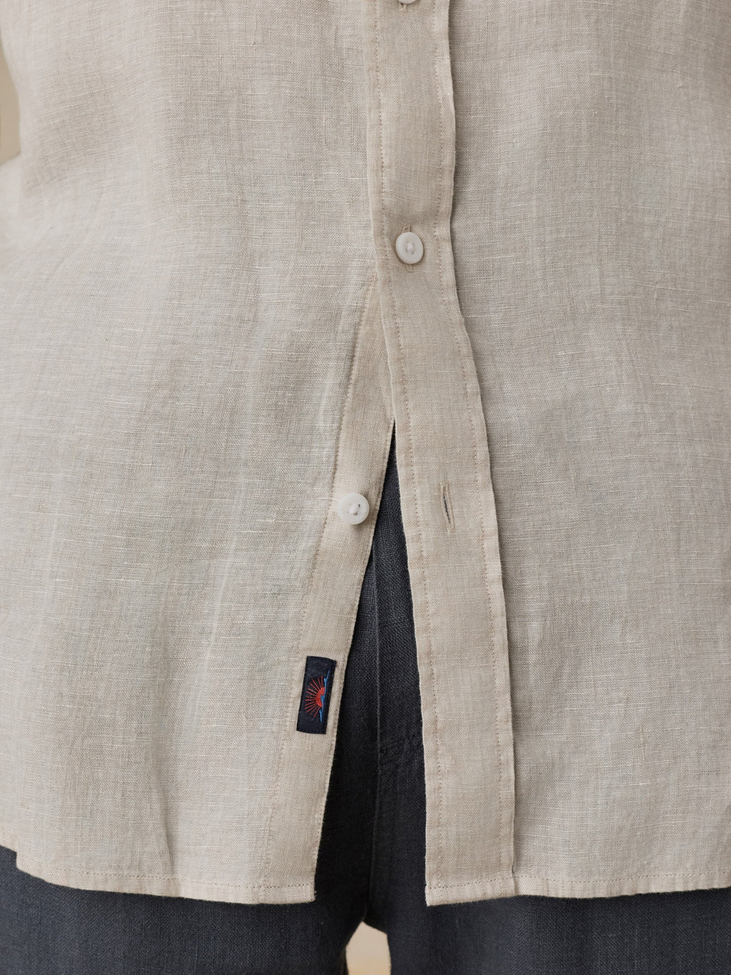 Sunwashed Linen Shirt - Castle Stone