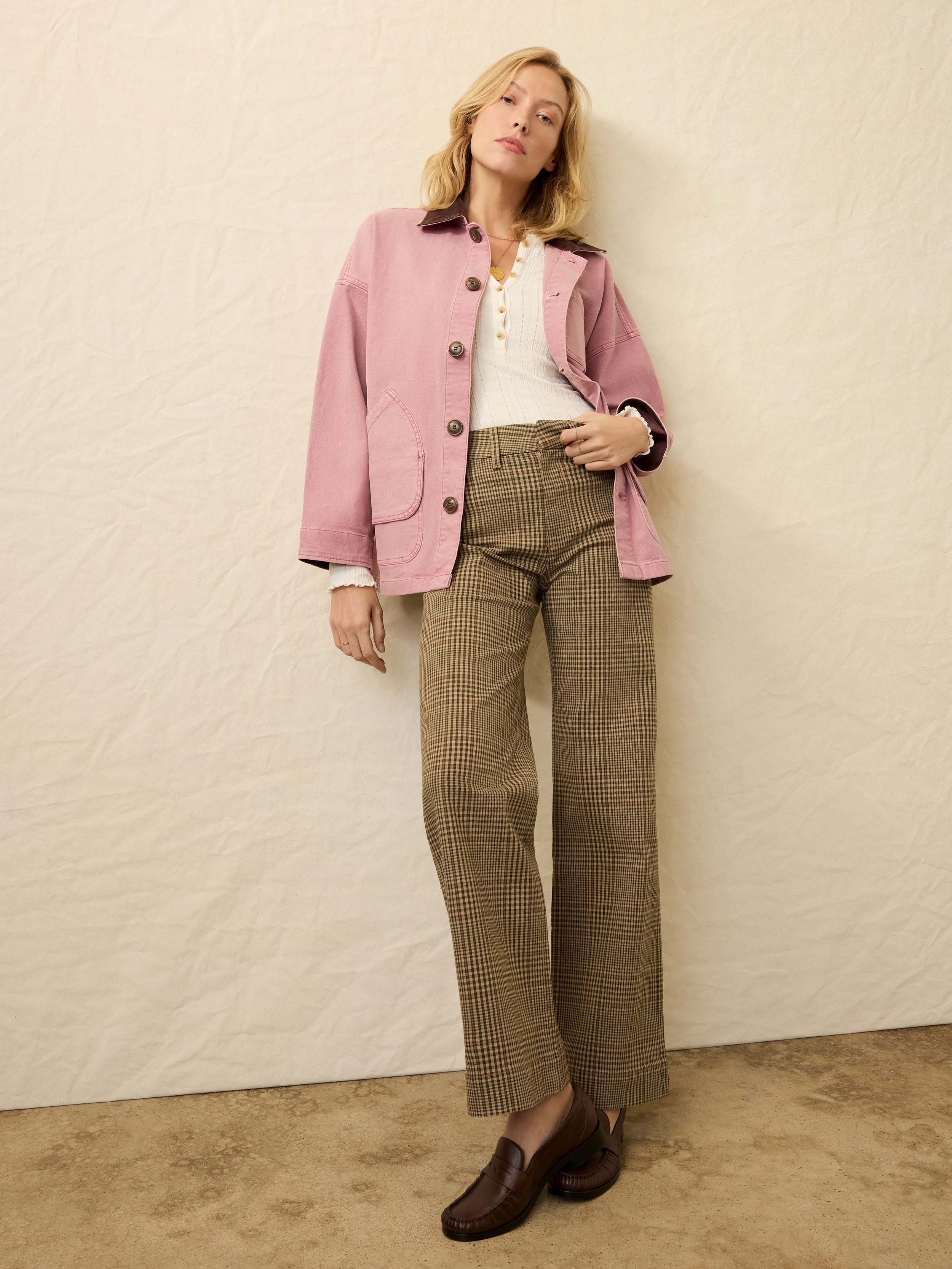Twill Tide Slim Straight Pant - Wildwood Plaid