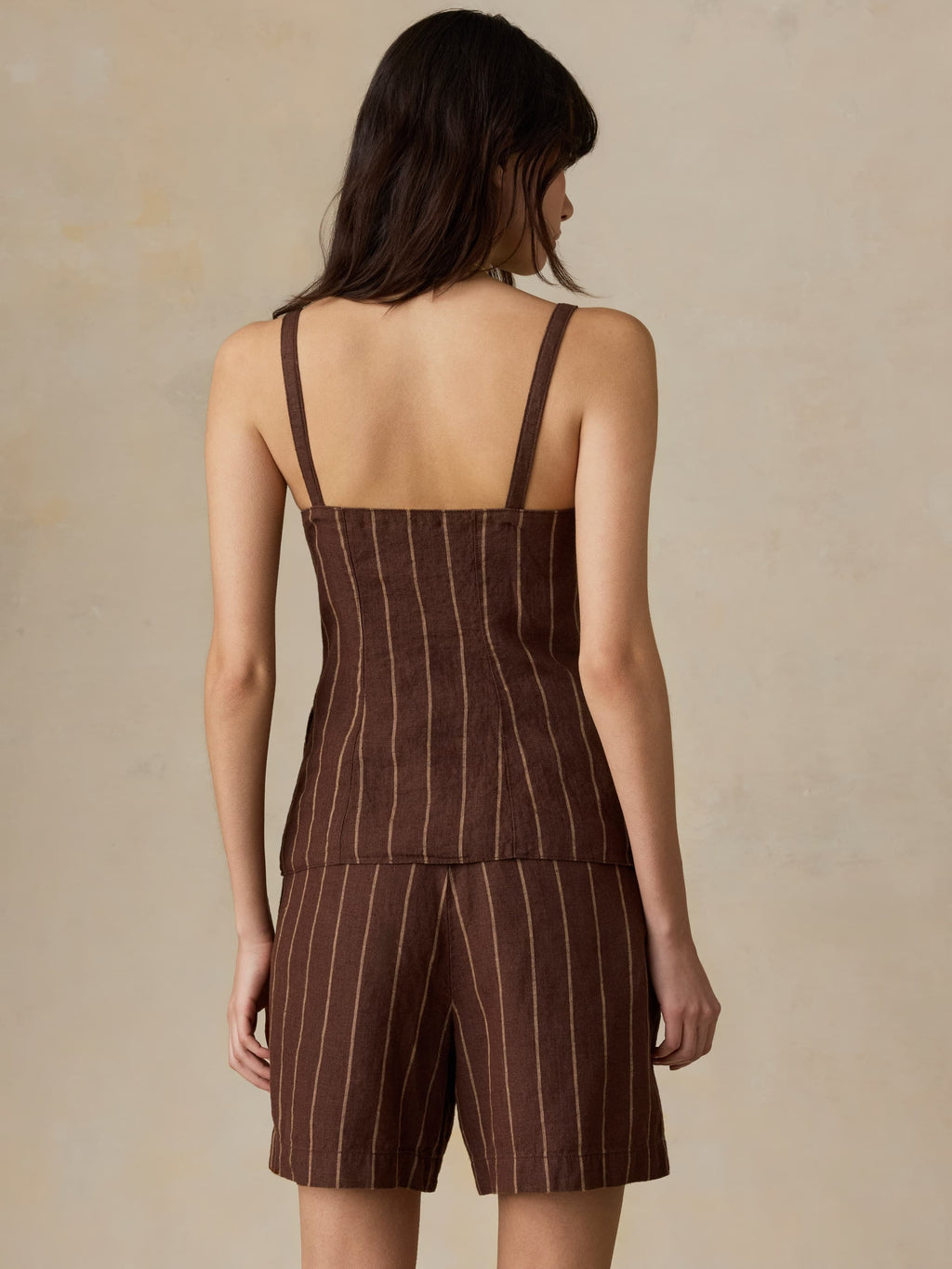 Sun Strider Linen Milo Vest - Harbor Line Stripe