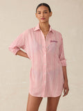Arizona State University Haze Shirtdress - Rose Watercolor Stripe