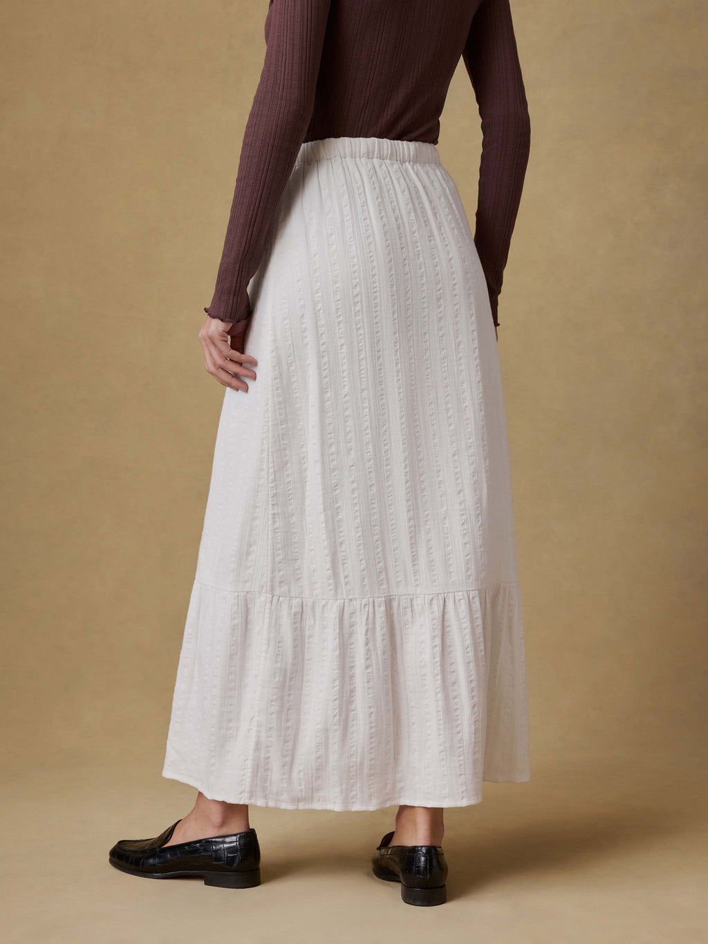 Dune Cotton Gauze Rees Skirt - White