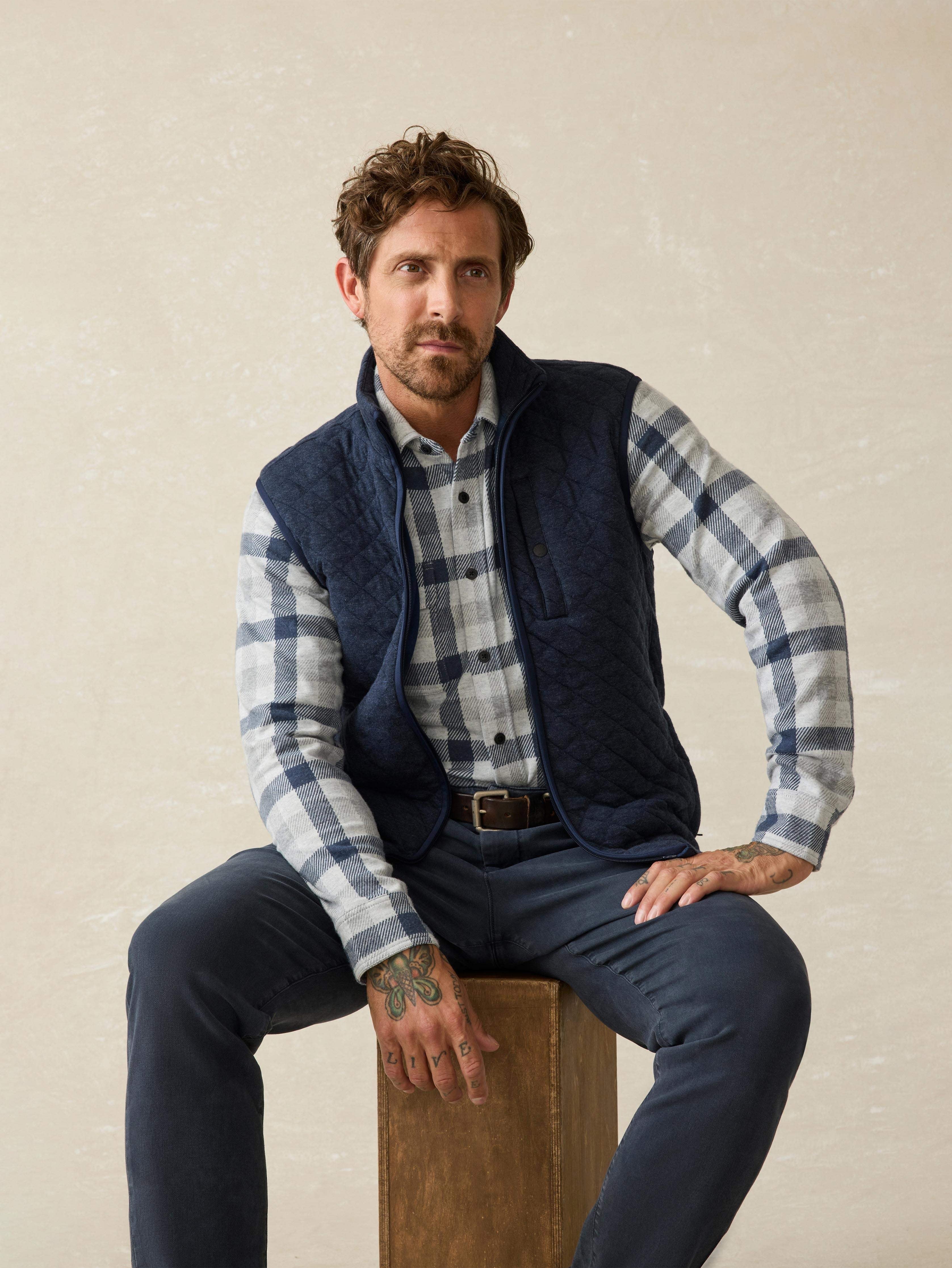 LegendTM Sweater Shirt - Snowy Night Check