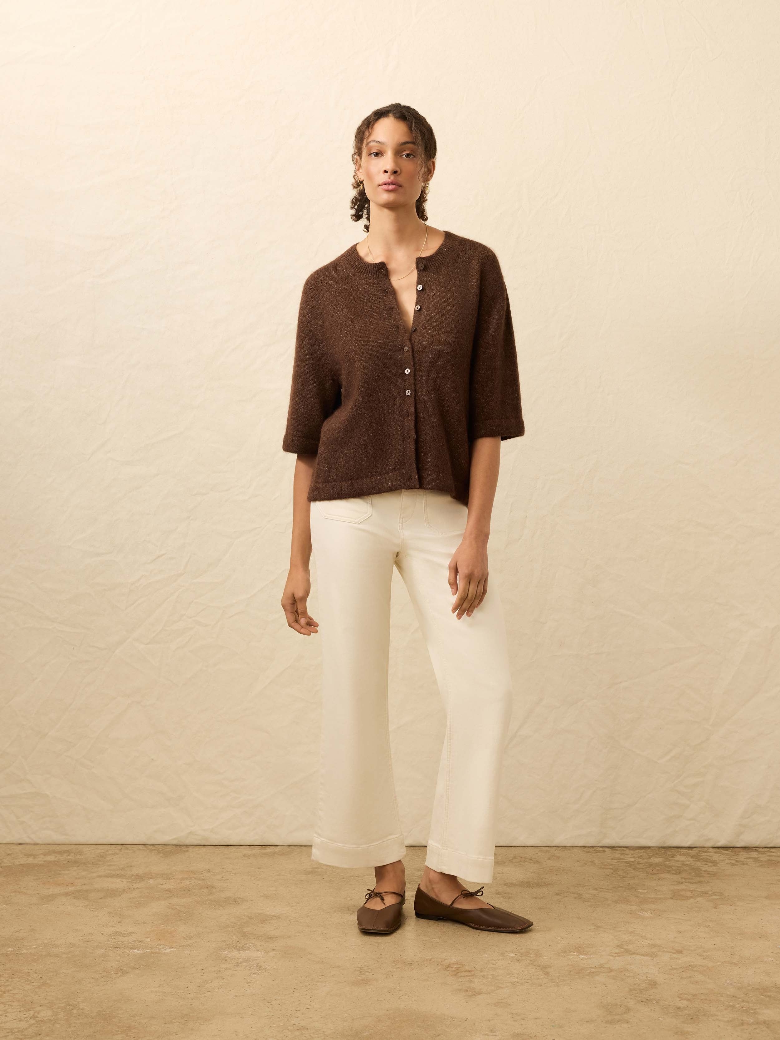 Apres Alpaca Cardigan - Walnut Brown