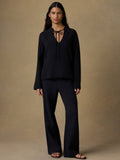Dune Cotton Gauze Harbor Top - Black
