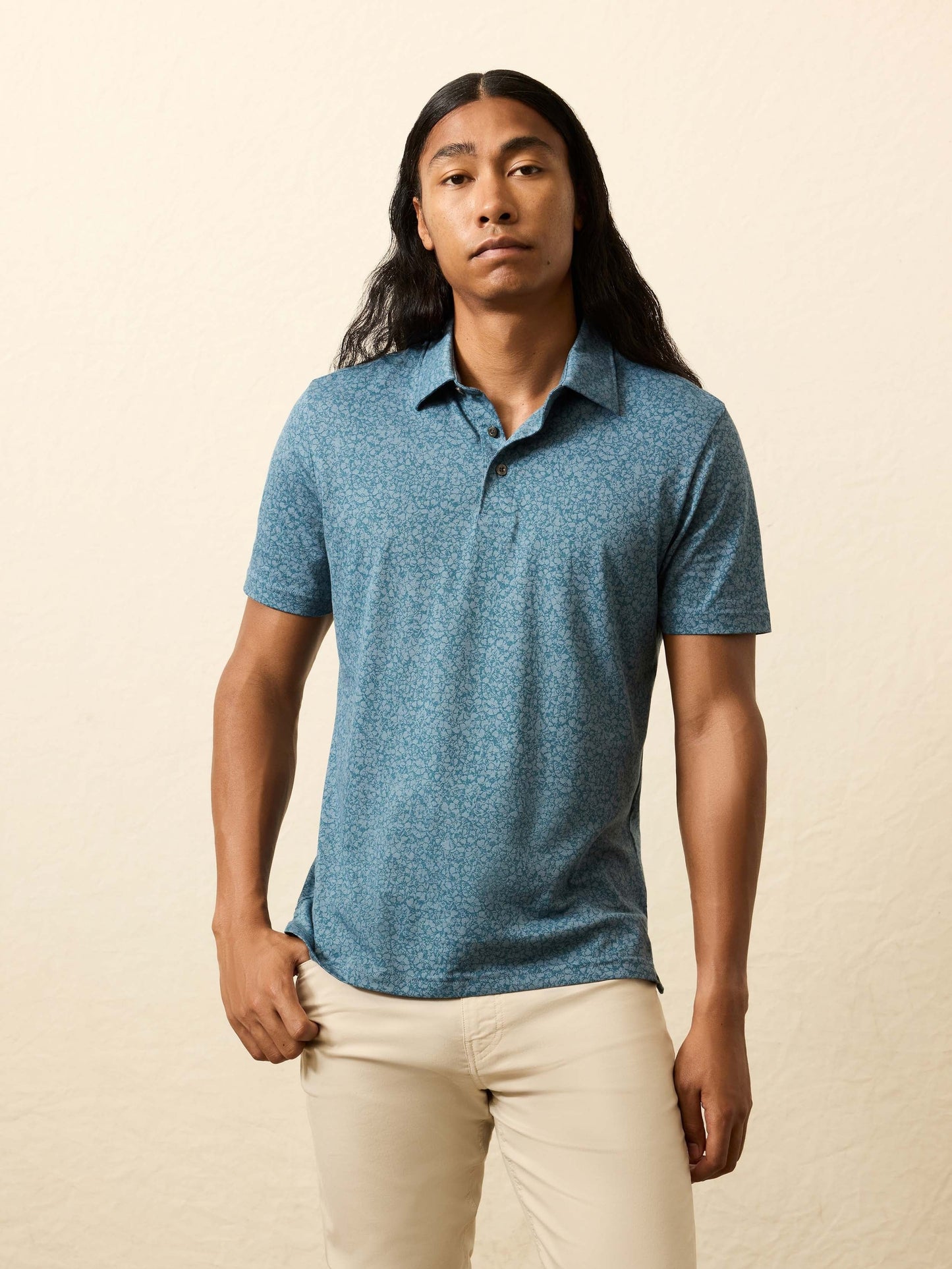 Short-Sleeve MovementTM Pique Polo - Eastern Sky Blossom