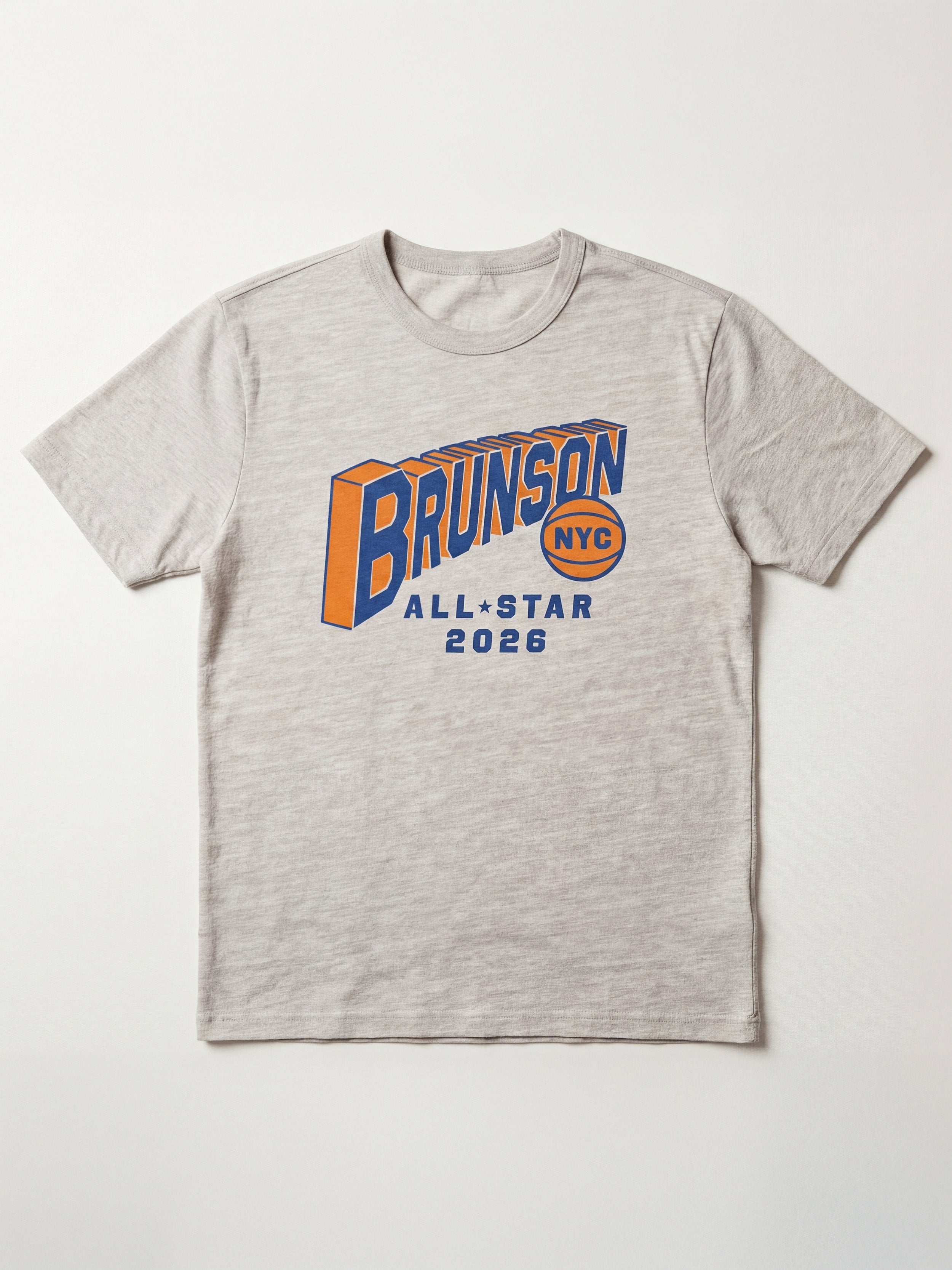 Jalen Brunson All-Star Weekend Sunwashed Tee - Island Dune Heather