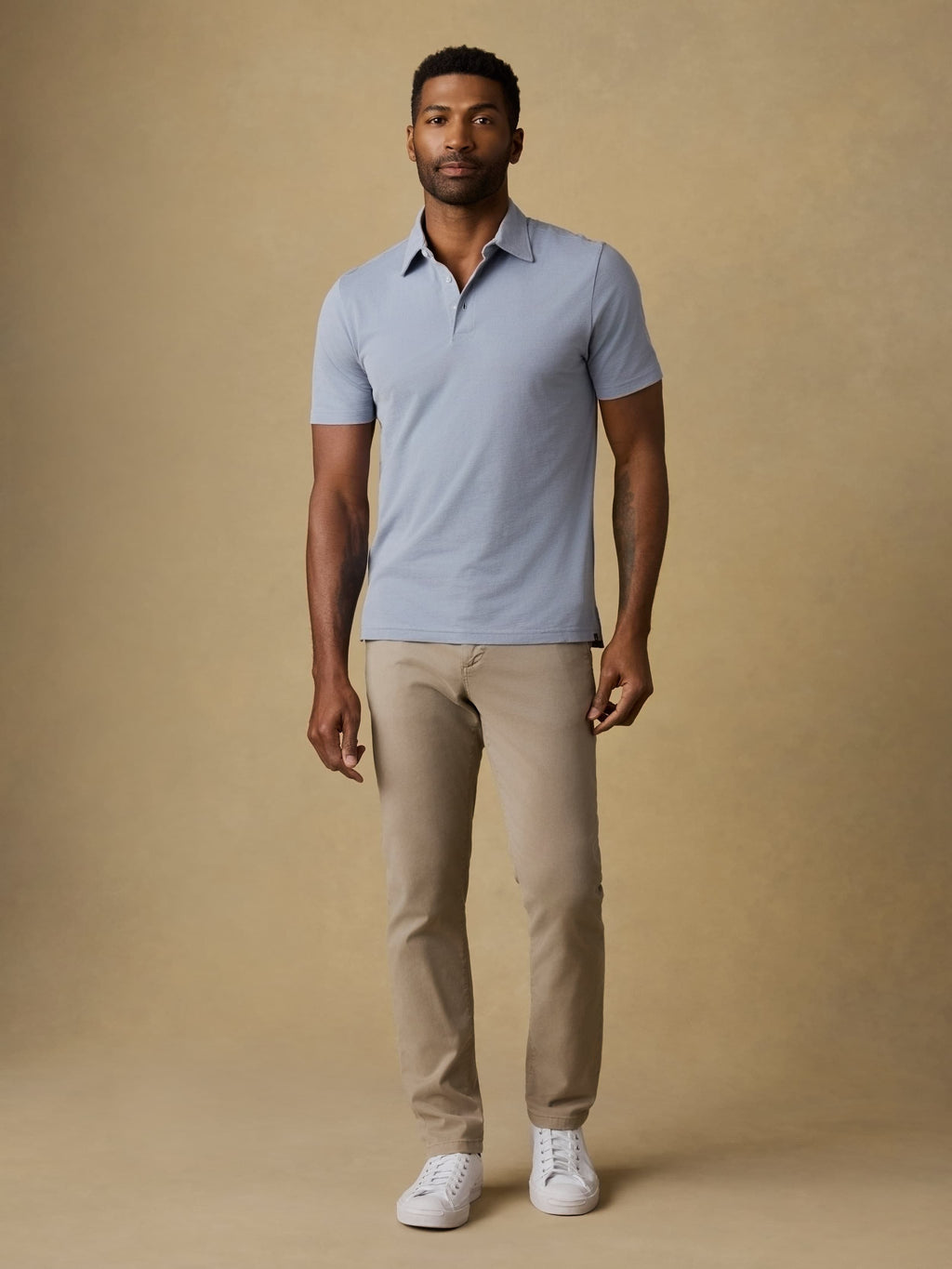 Short-Sleeve MovementTM Pique Polo - Flint White Melange