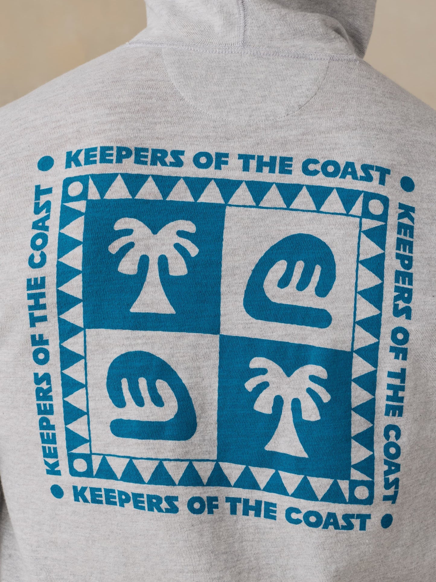 Faherty x Surfrider Sunwashed Organic Hoodie - Light Grey Heather
