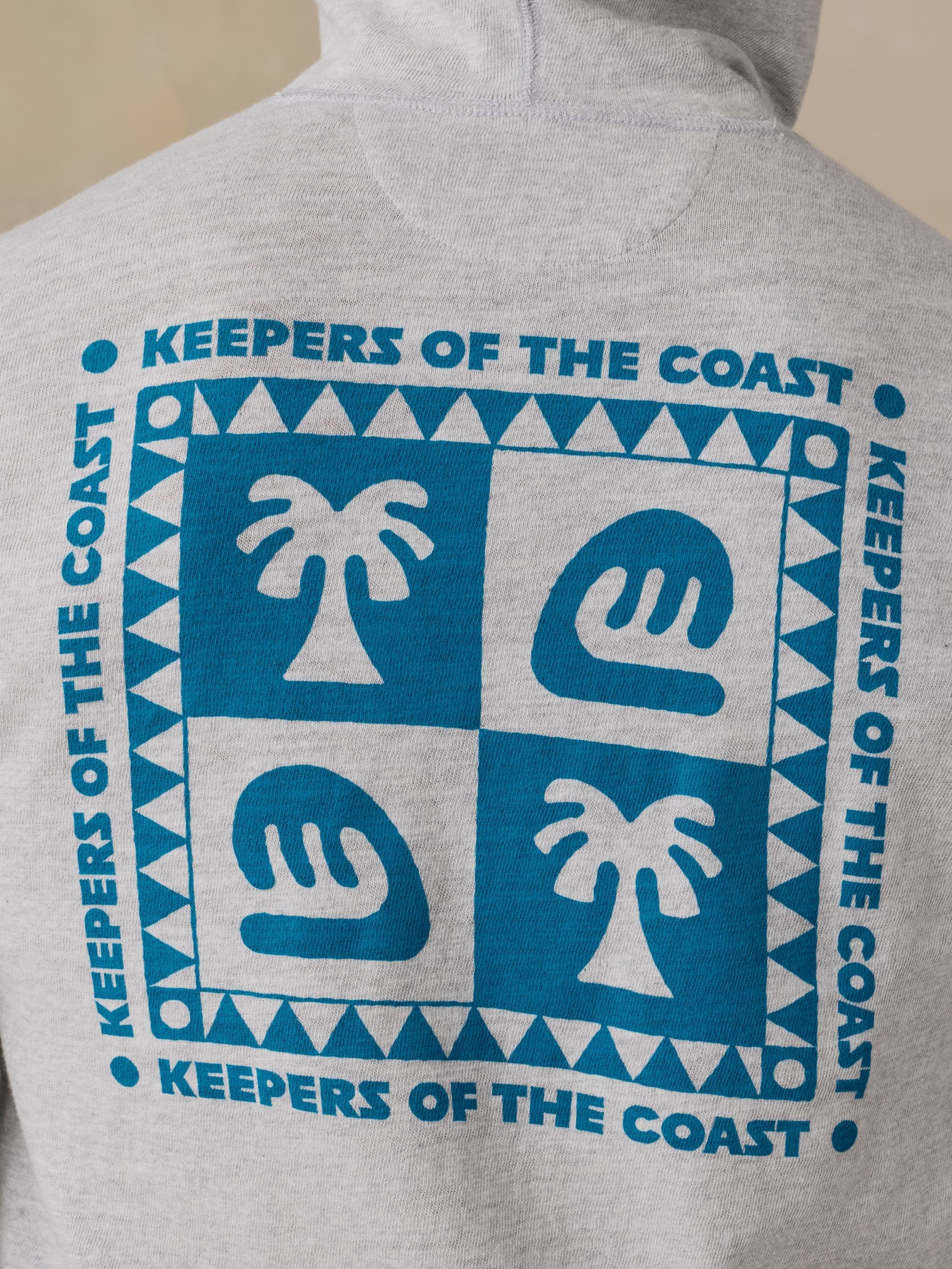 Faherty x Surfrider Sunwashed Organic Hoodie - Light Grey Heather