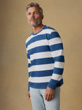Long-Sleeve Indigo Tee - Indigo Marine Stripe