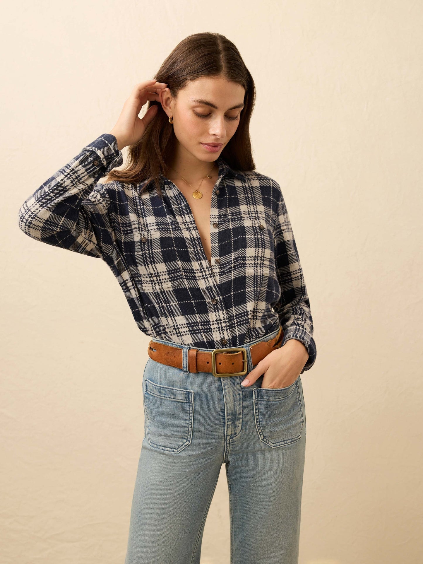 LegendTM Sweater Shirt - Sapphire Lake Plaid