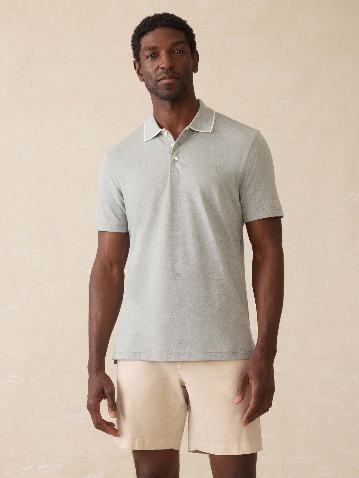 Short-Sleeve MovementTM Pique Polo - Moss Stone Melange