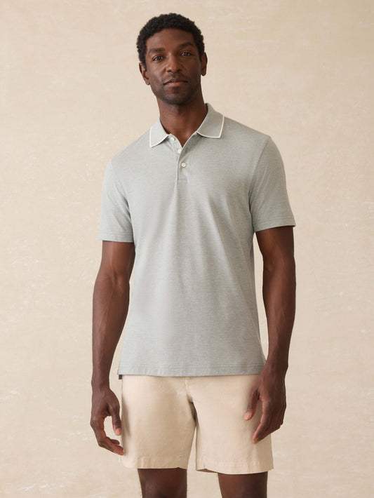 Short-Sleeve MovementTM Pique Polo - Moss Stone Melange