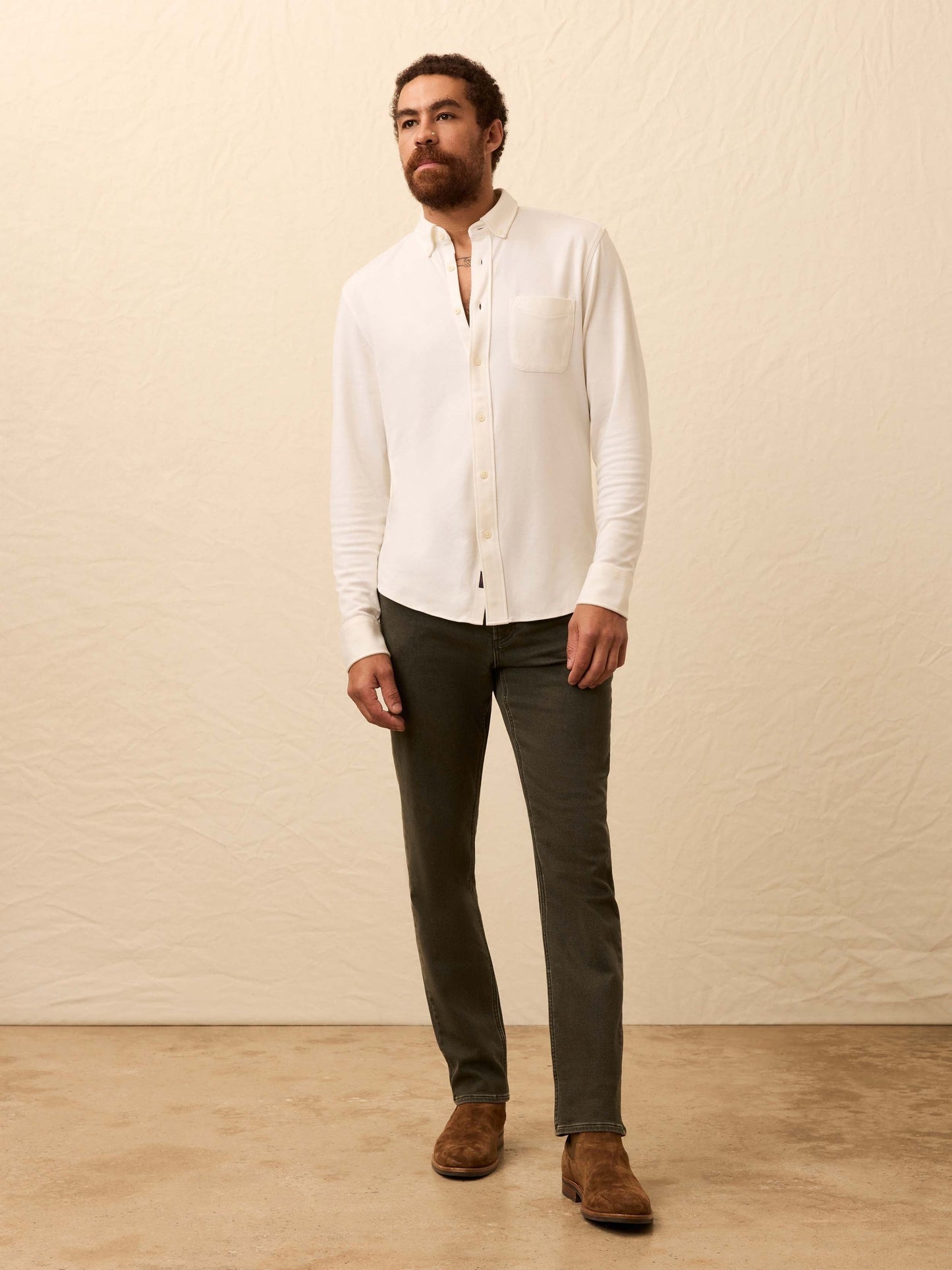 Coastline Knit Shirt - White Wall