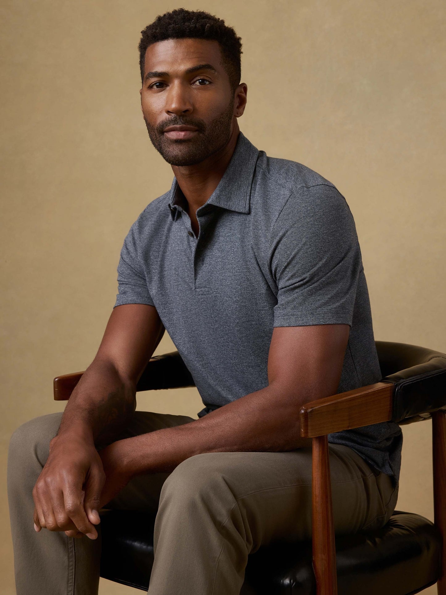 Short-Sleeve MovementTM Pique Polo - Dusty Iron Heather