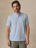 Short-Sleeve Breeze Henley - Blue Isle