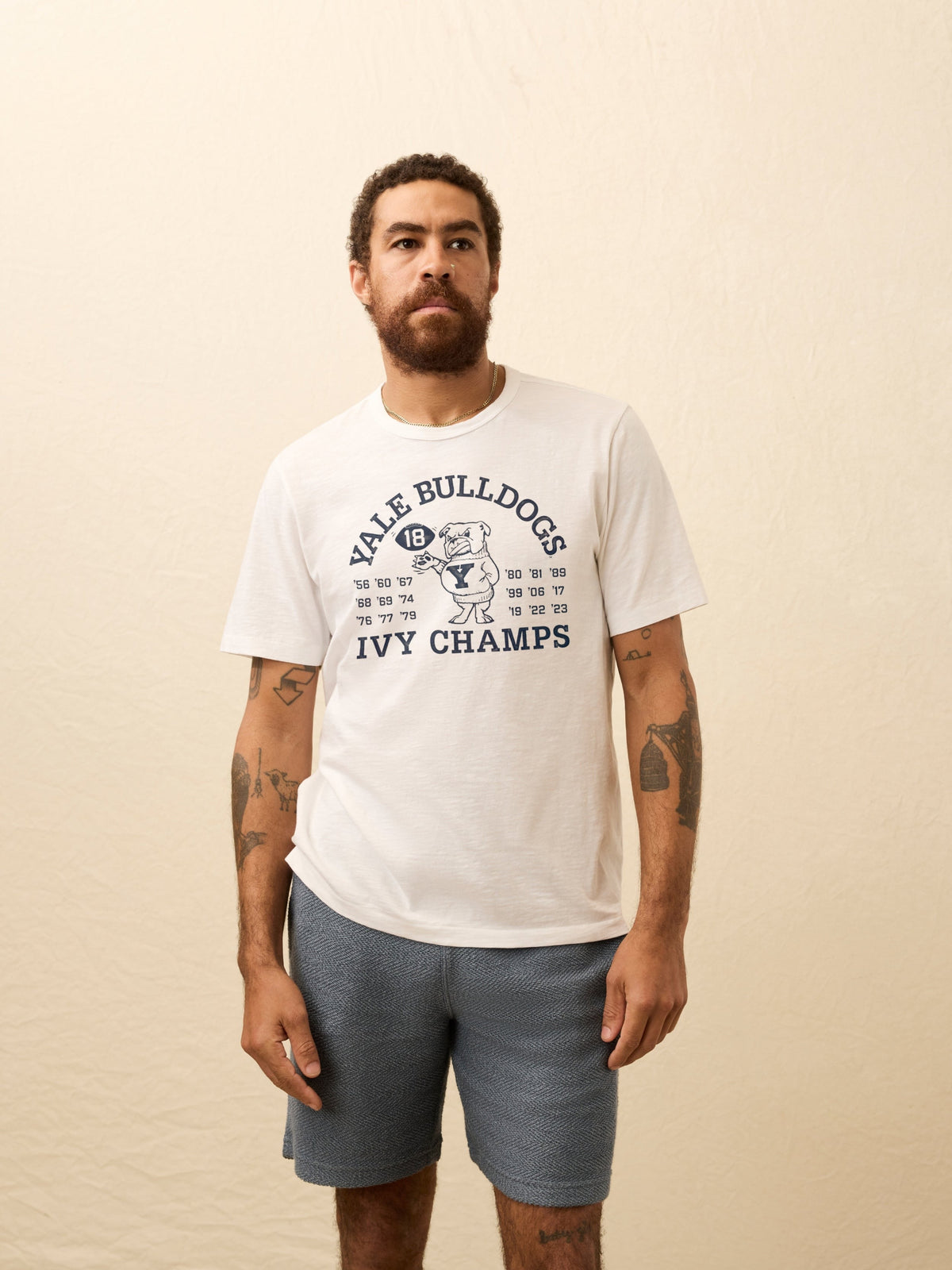 Yale Sunwashed Tee - White