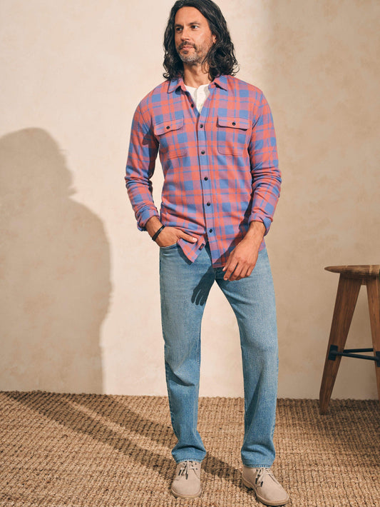LegendTM Sweater Shirt - Rose Blue Check