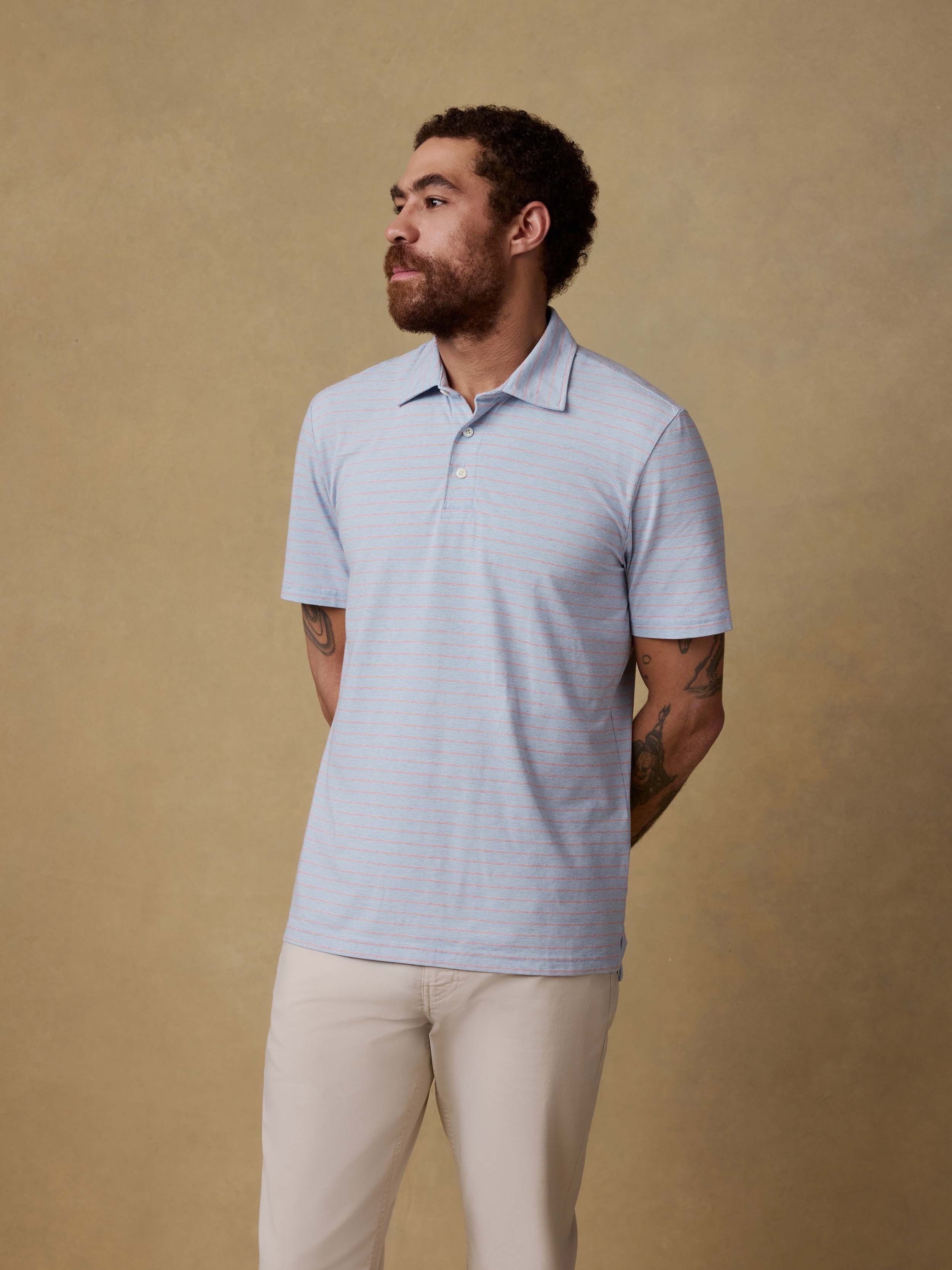 Short-Sleeve MovementTM Polo - Vista View Stripe