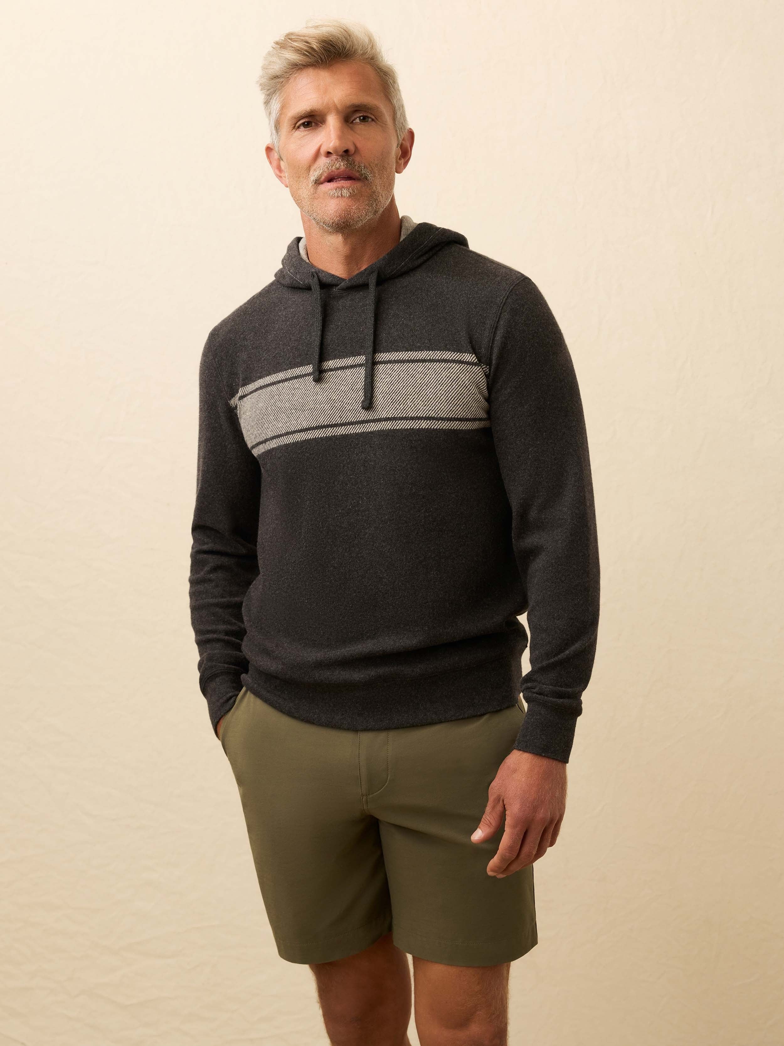 LegendTM Sweater Hoodie - Charcoal Heather Surf Stripe