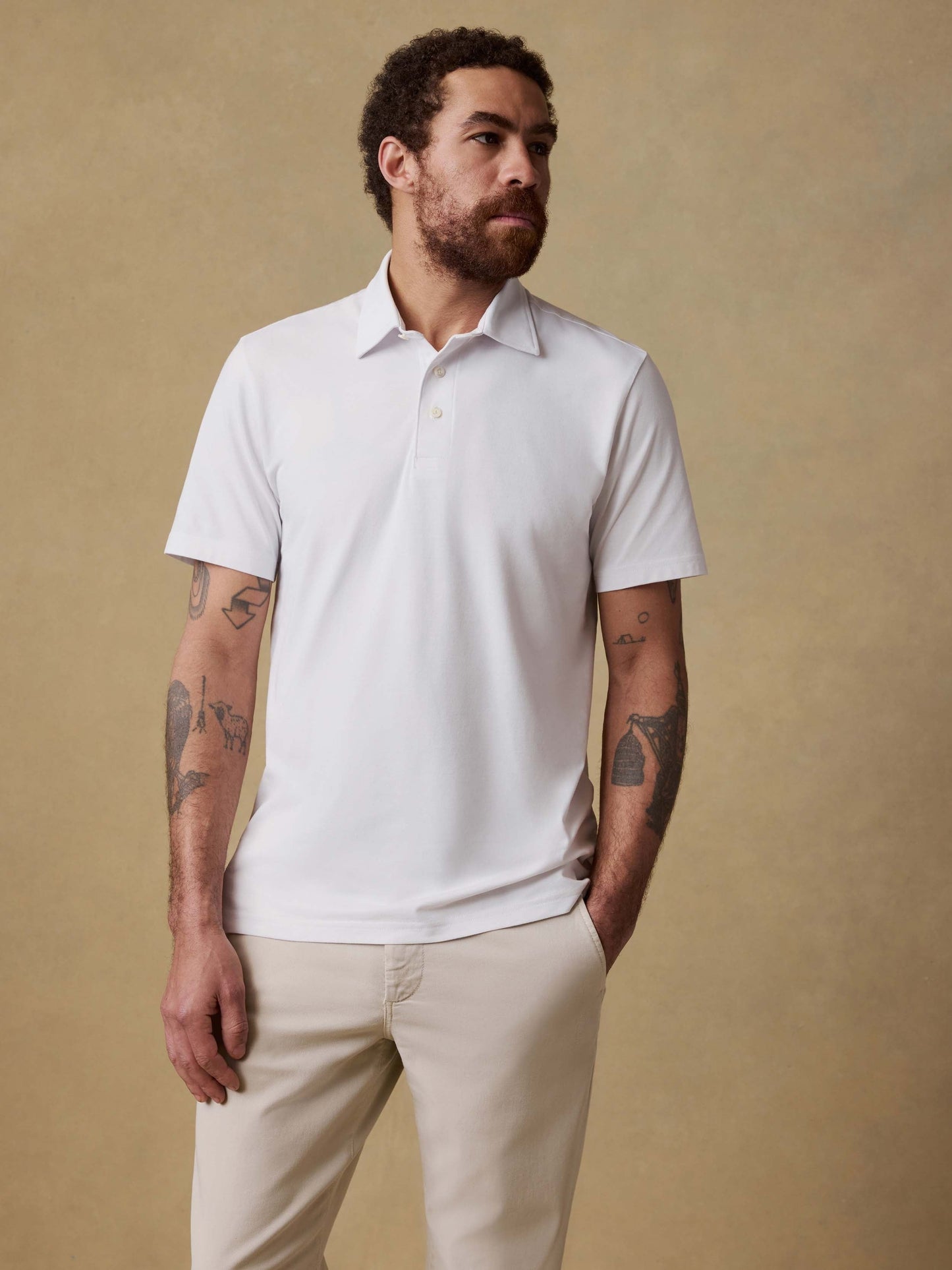 Short-Sleeve MovementTM Pique Polo - Pure White
