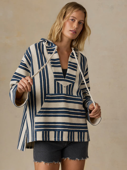 Baja Hoodie - Kingfisher Stripe