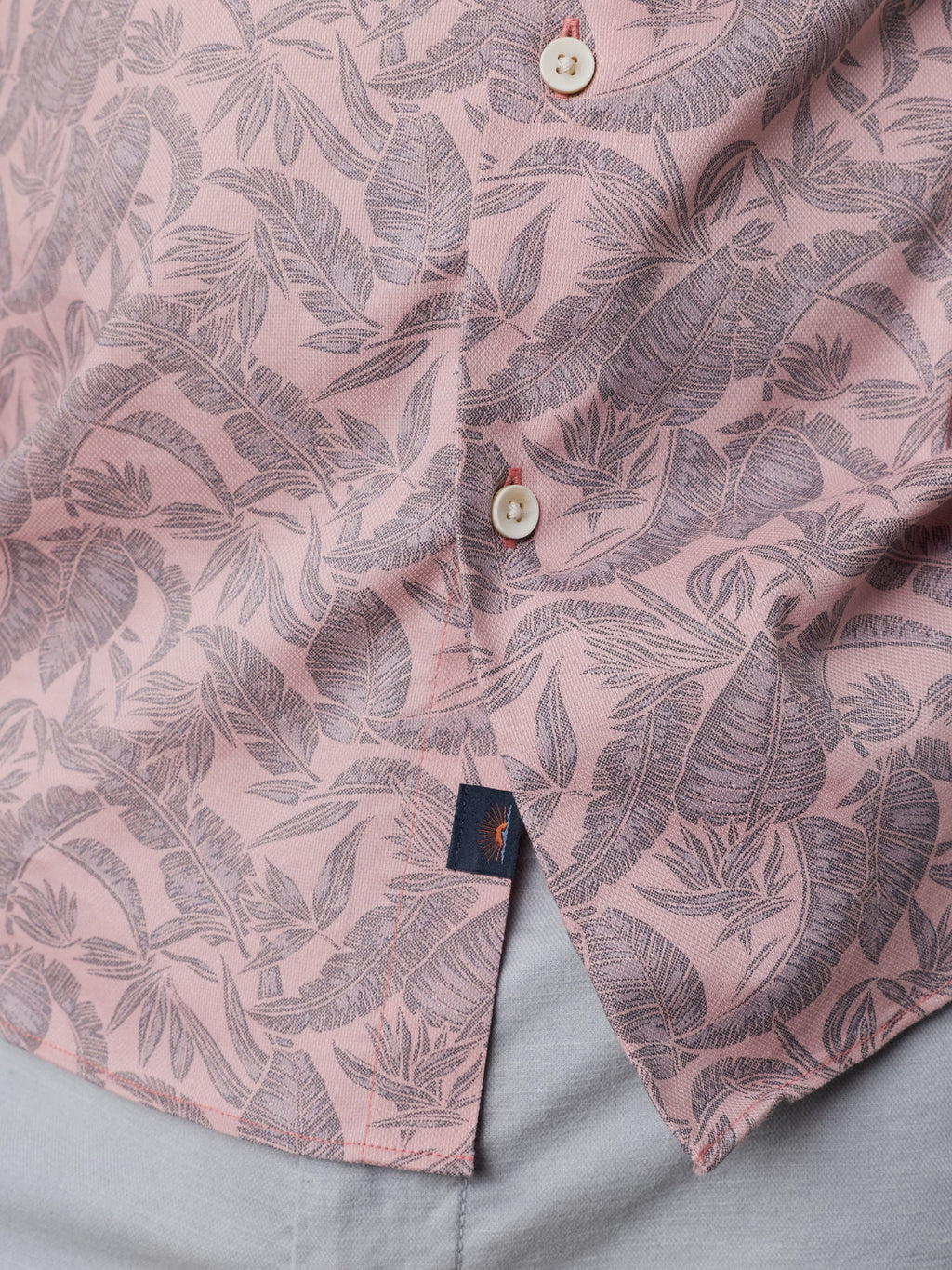 Short-Sleeve MovementTM Monterey Shirt - Mauve Tropic Foliage