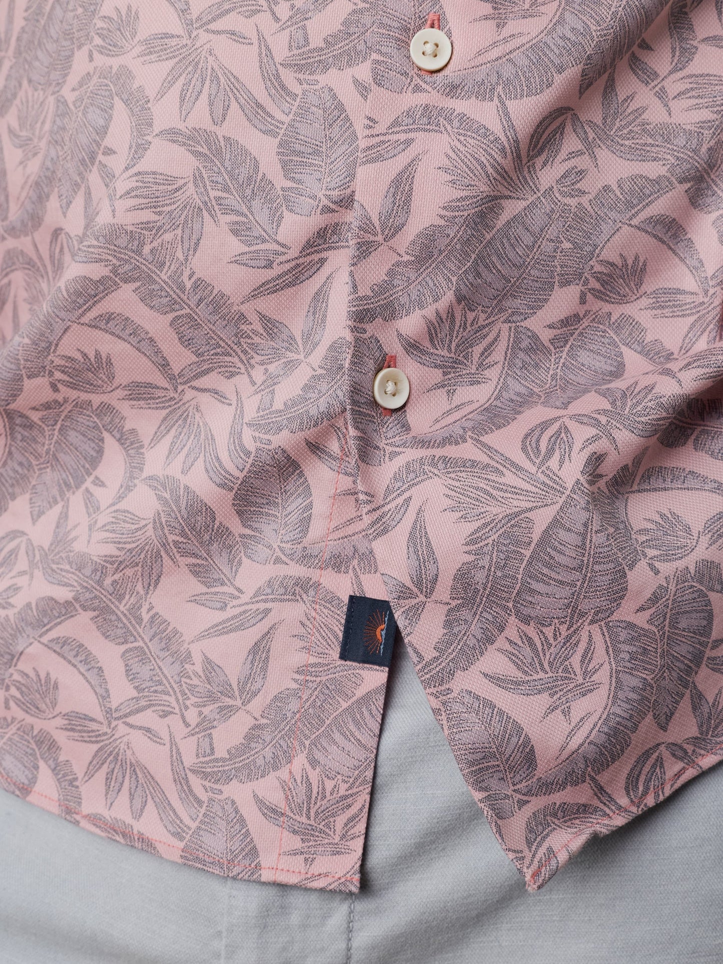 Short-Sleeve MovementTM Monterey Shirt - Mauve Tropic Foliage