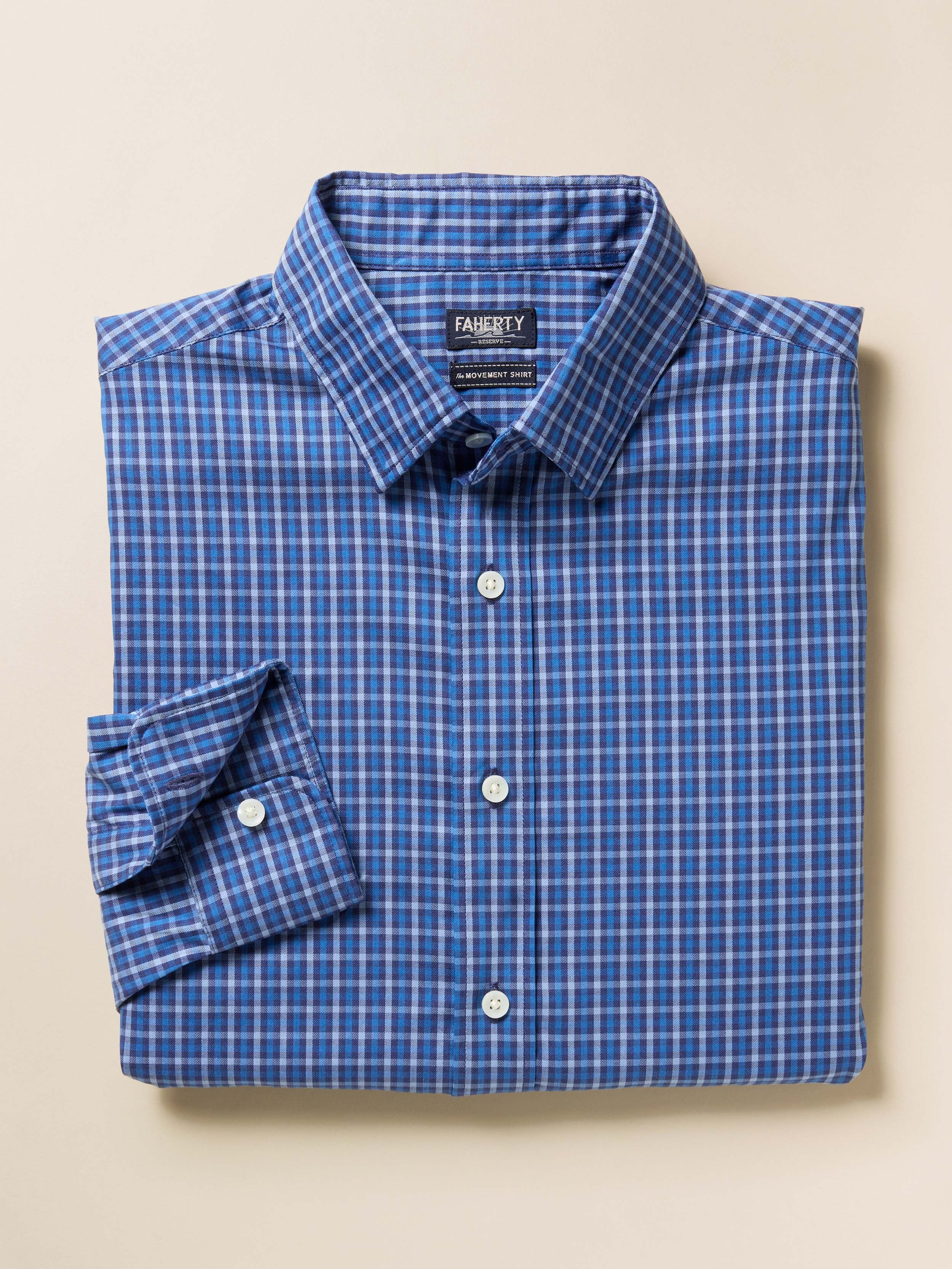 The MovementTM Shirt - Navy Feather Gingham