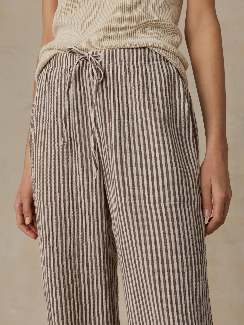 Dune Cotton Gauze Laidback Pant - Mocha Mist